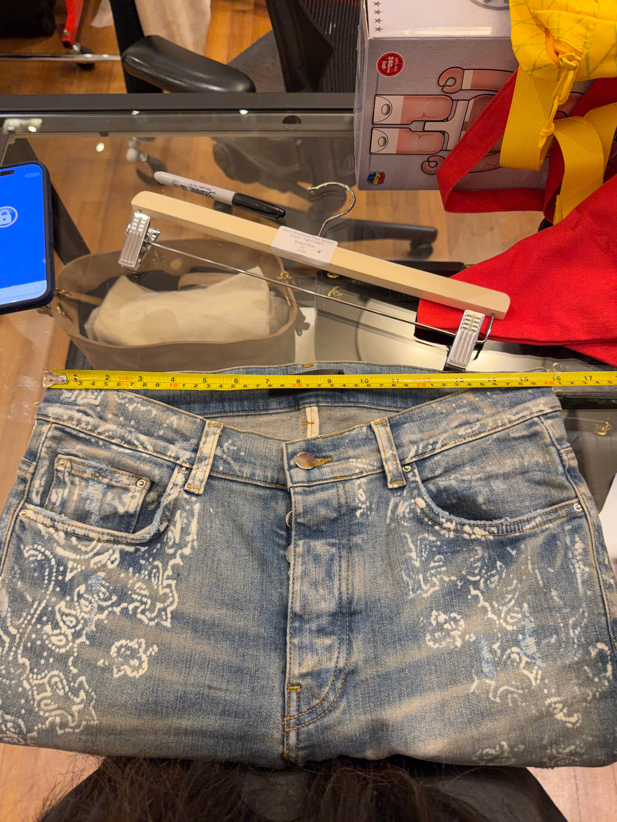 Amiri Bleach Bandana Jeans