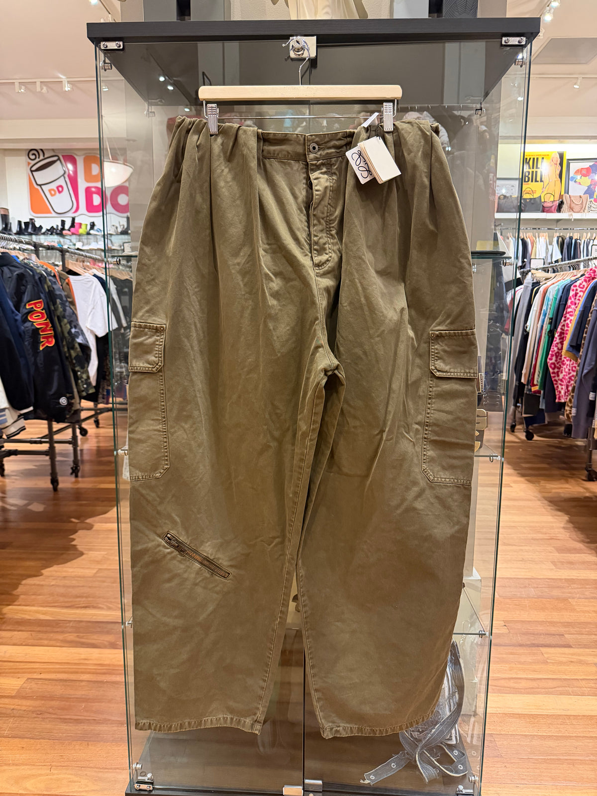 Loewe Balloon Cargo Trousers - Khaki Green