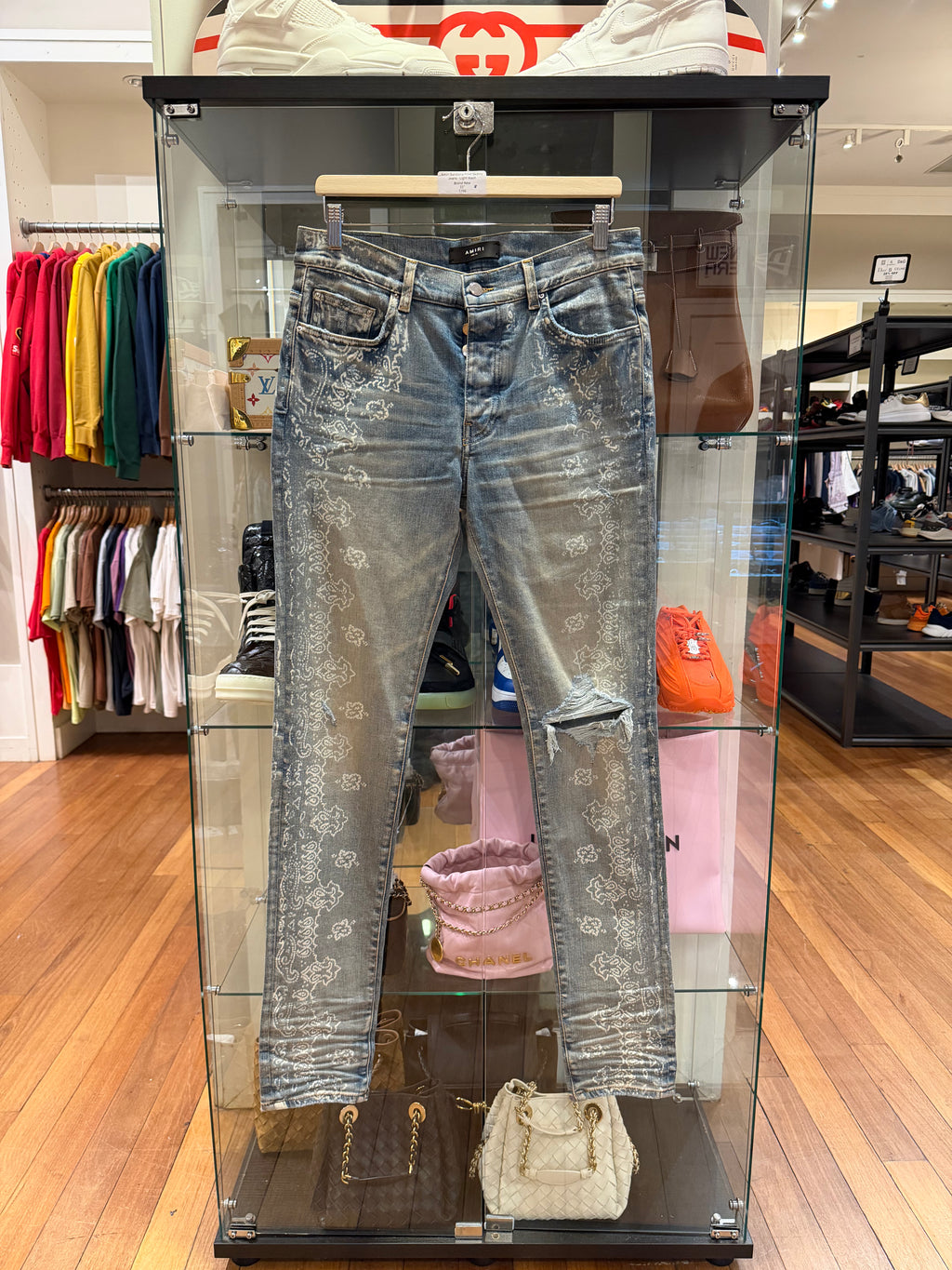Amiri Bleach Bandana Jeans