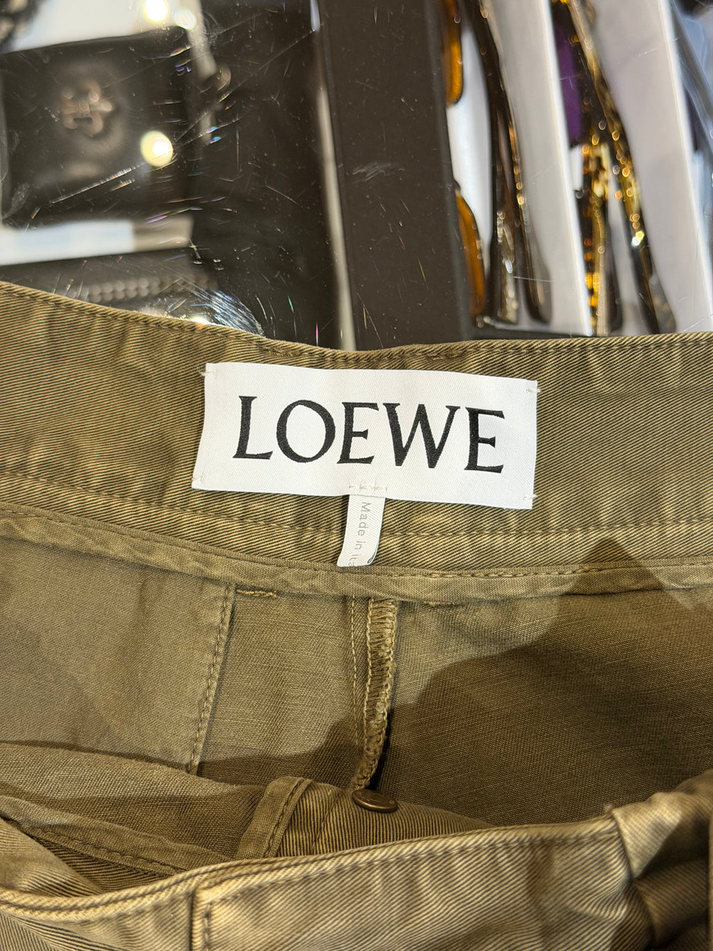 Loewe Balloon Cargo Trousers - Khaki Green