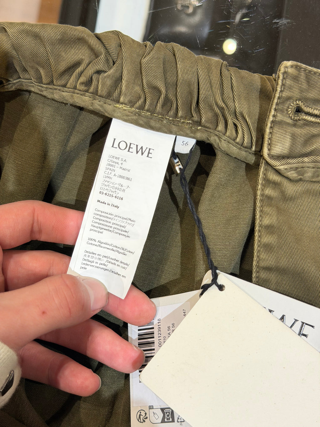 Loewe Balloon Cargo Trousers - Khaki Green