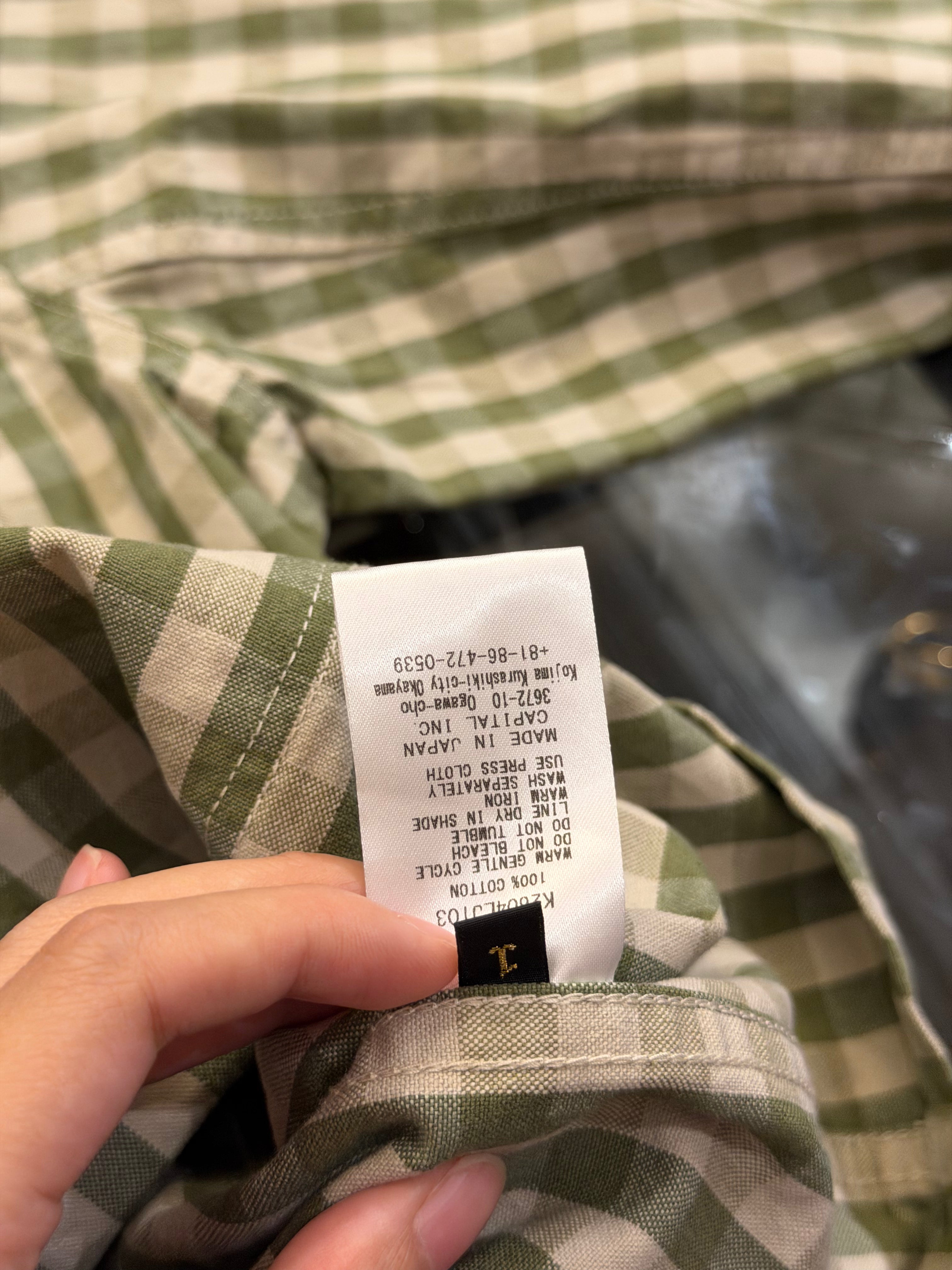 Kapital OX Gingham Cactus Button Down Shirt