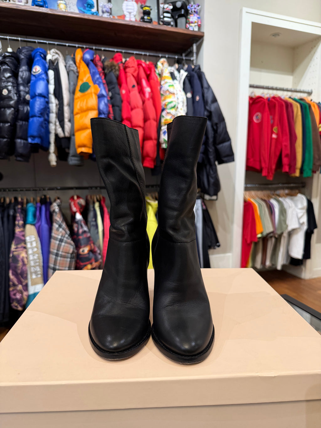 Jimmy Choo Heeled Boot-Black Leather