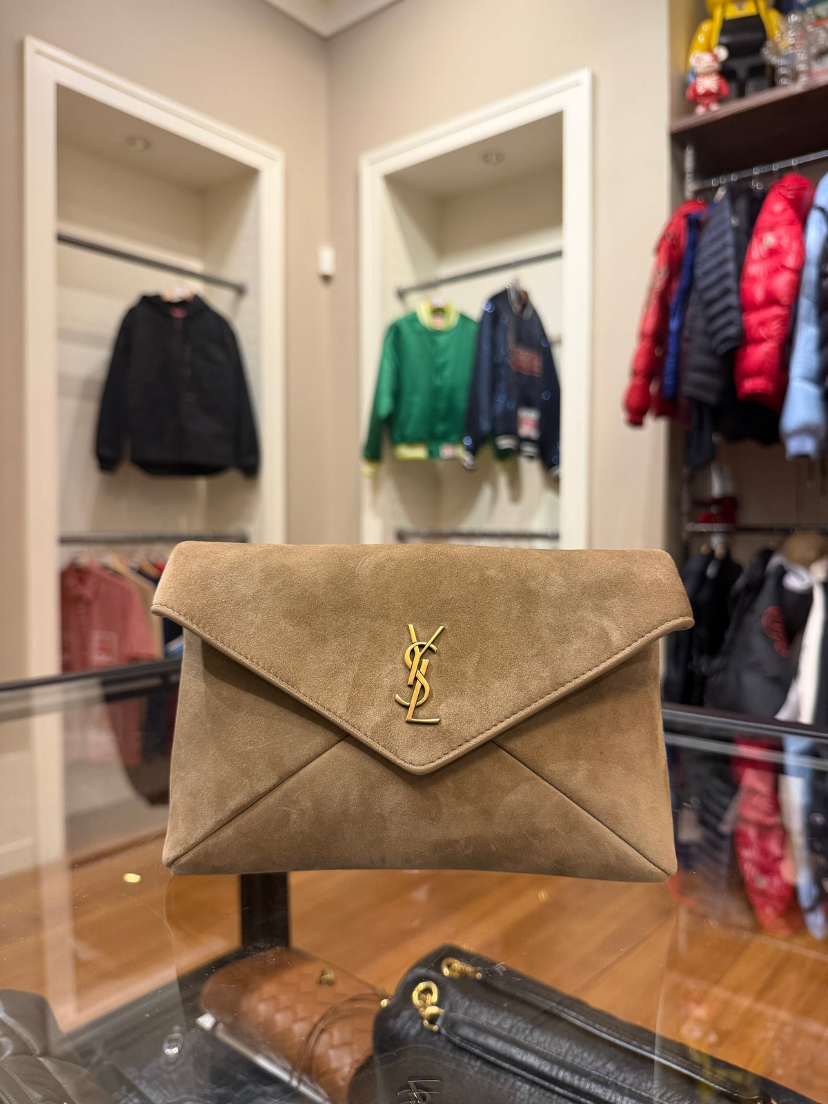 Saint Laurent Cassandre Small Chain Pouch - Light Cumin