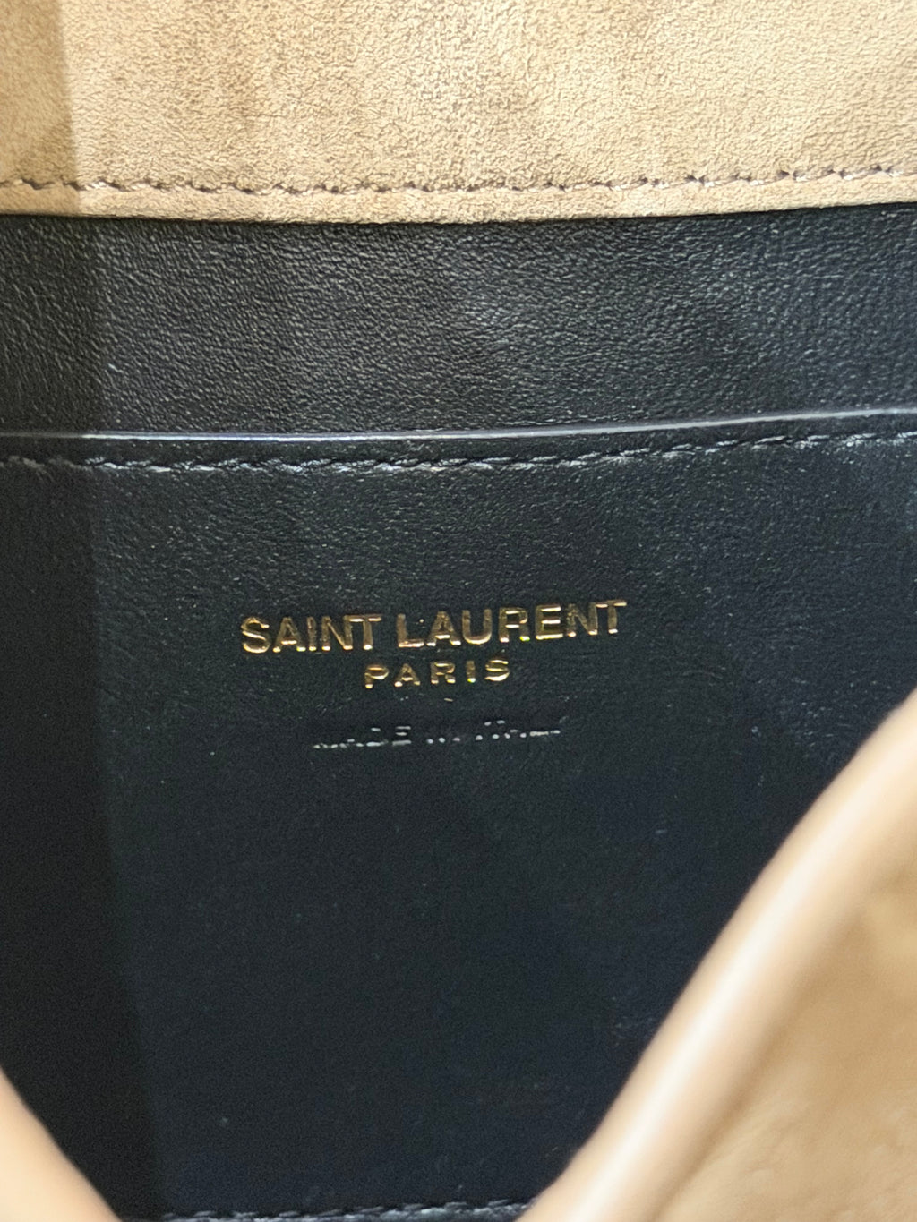 Saint Laurent Cassandre Small Chain Pouch - Light Cumin