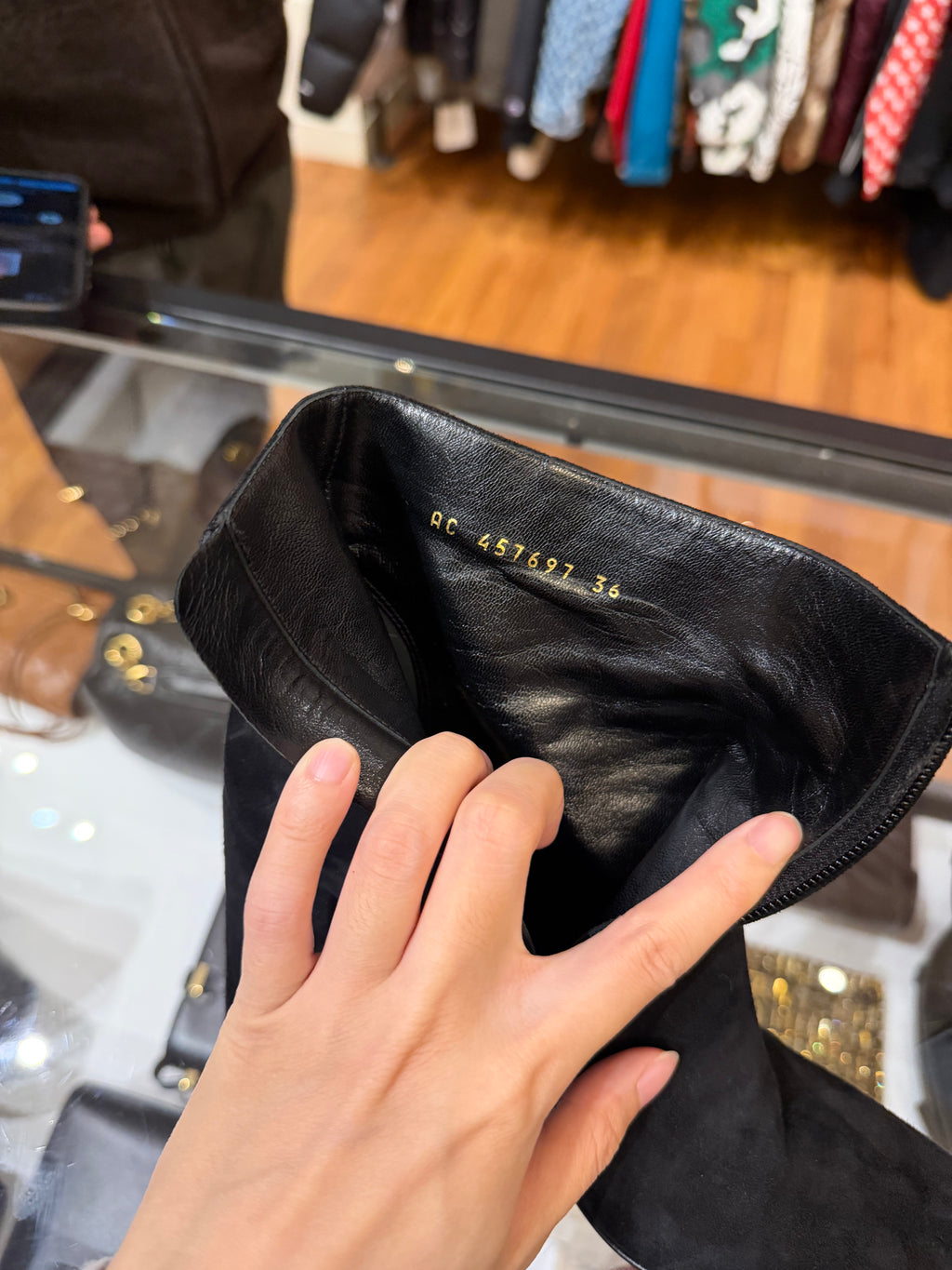 Saint Laurent LouLou Suede Ankle Boots - Black