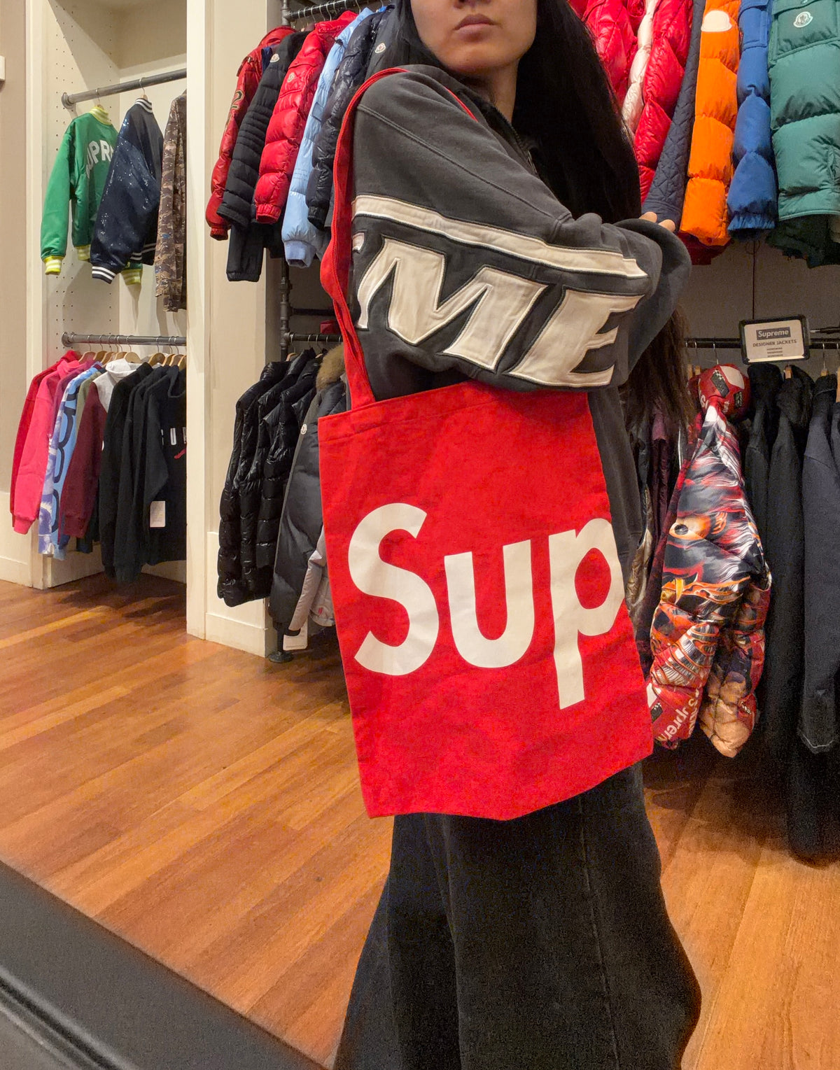 Supreme “Sup” Logo Tote Bag- Red