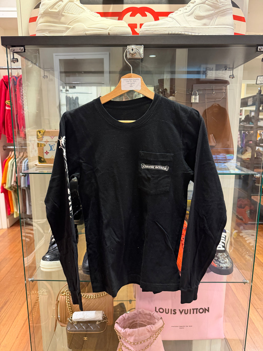 Chrome Hearts Cemetary Cross Tee LS - Black