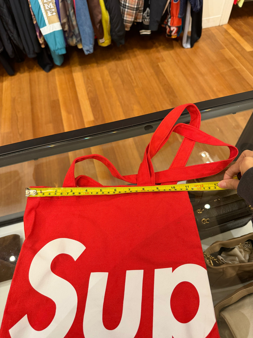 Supreme “Sup” Logo Tote Bag- Red