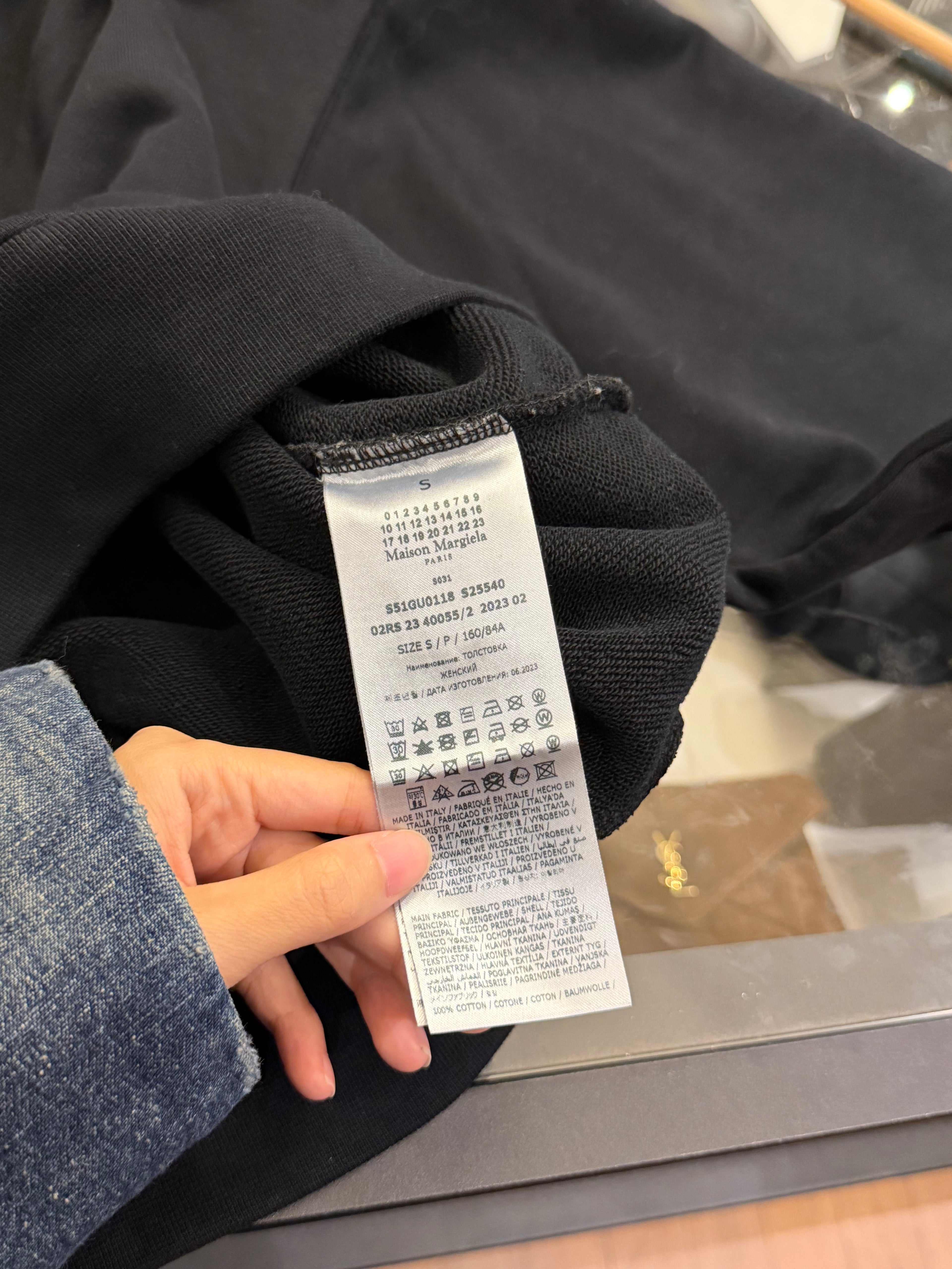 Maison Margiela Signature Logo Crewneck - Black