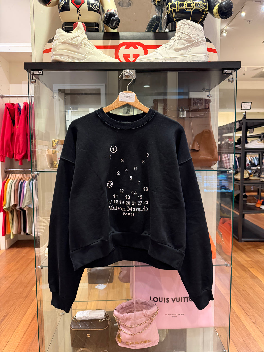Maison Margiela Signature Logo Crewneck - Black
