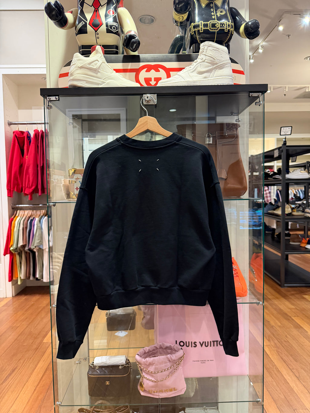 Maison Margiela Signature Logo Crewneck - Black