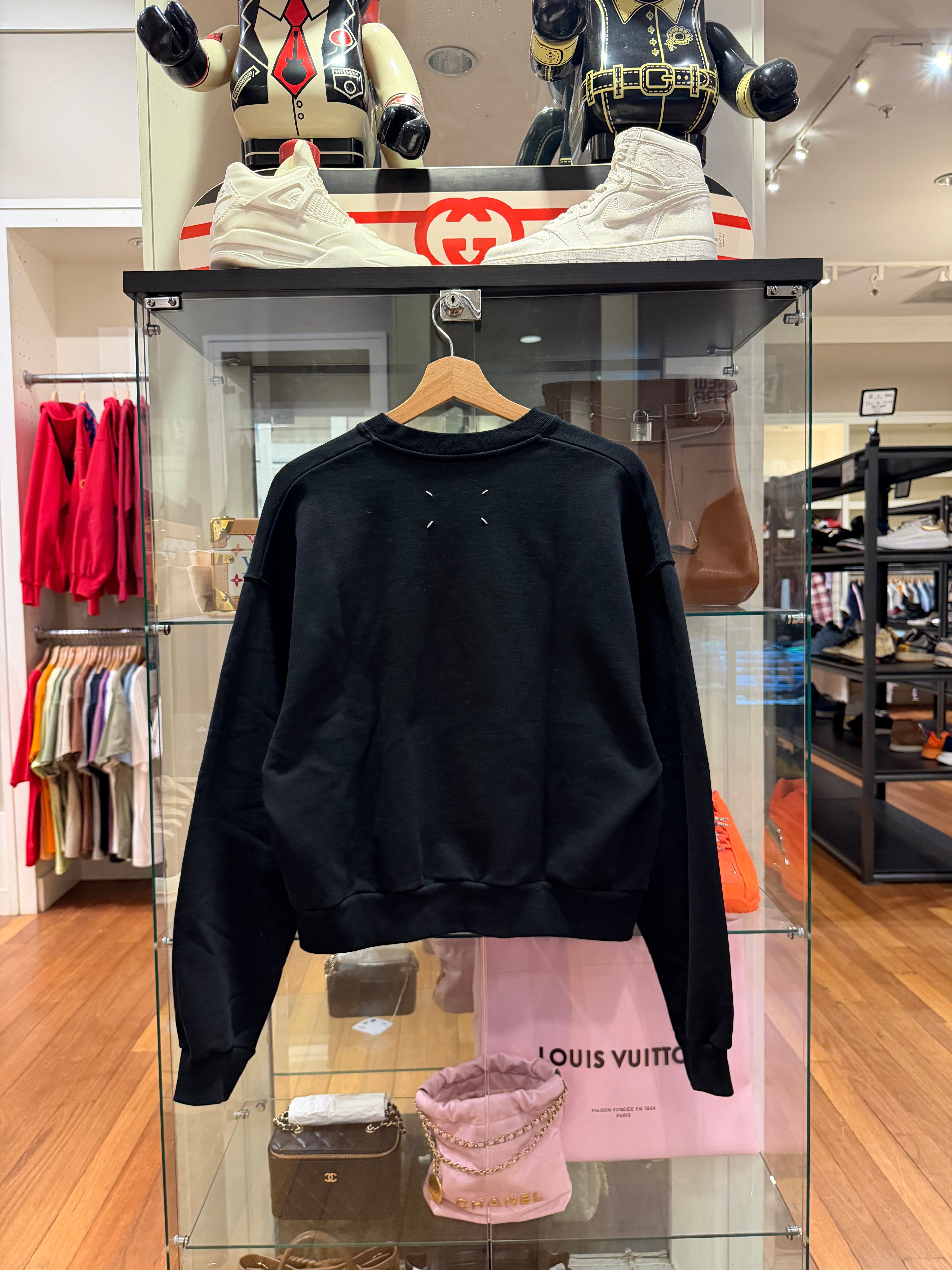 Maison Margiela Signature Logo Crewneck - Black