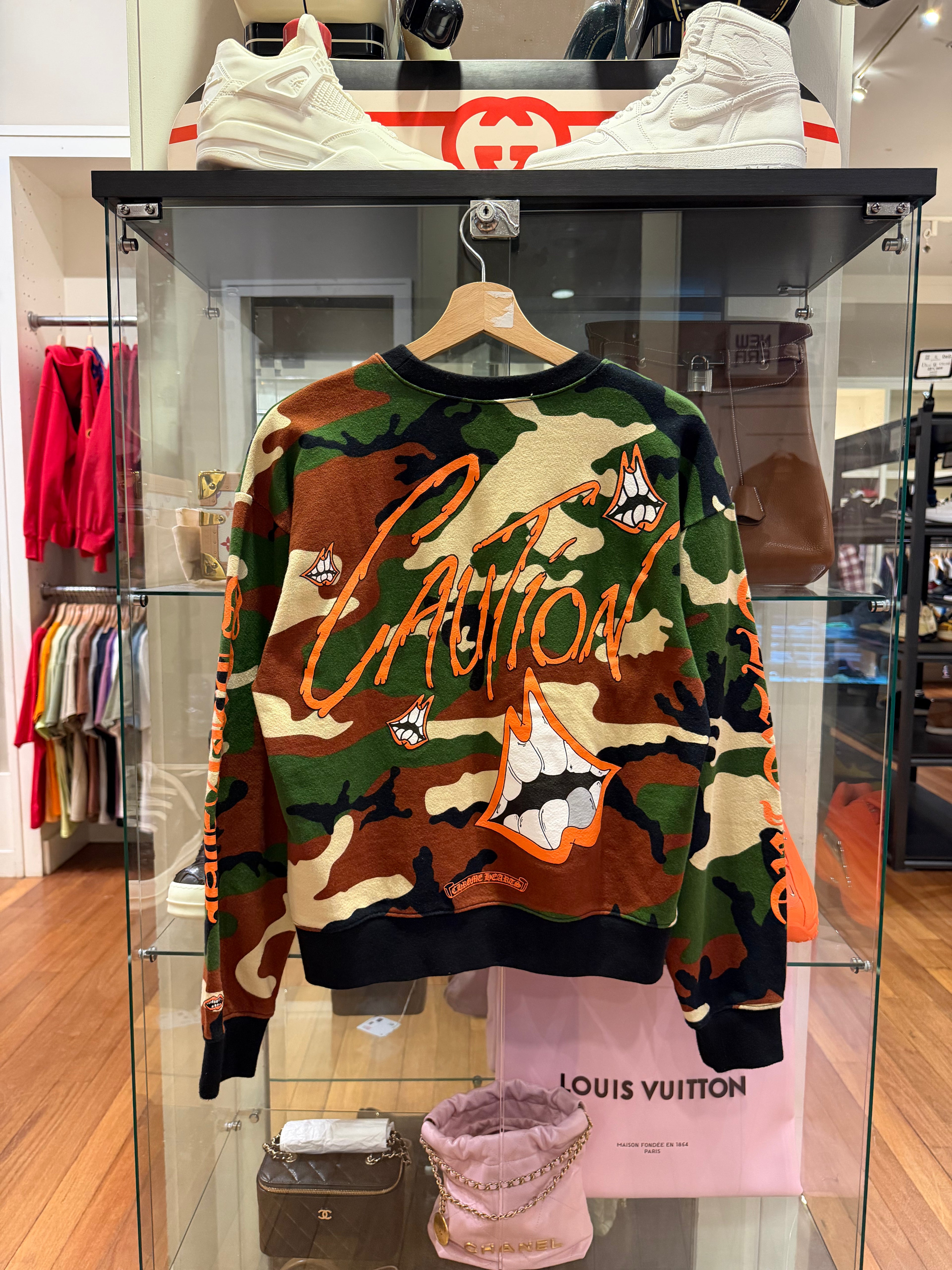 Chrome Hearts x Matty Boy'Caution' Crewneck - Camo