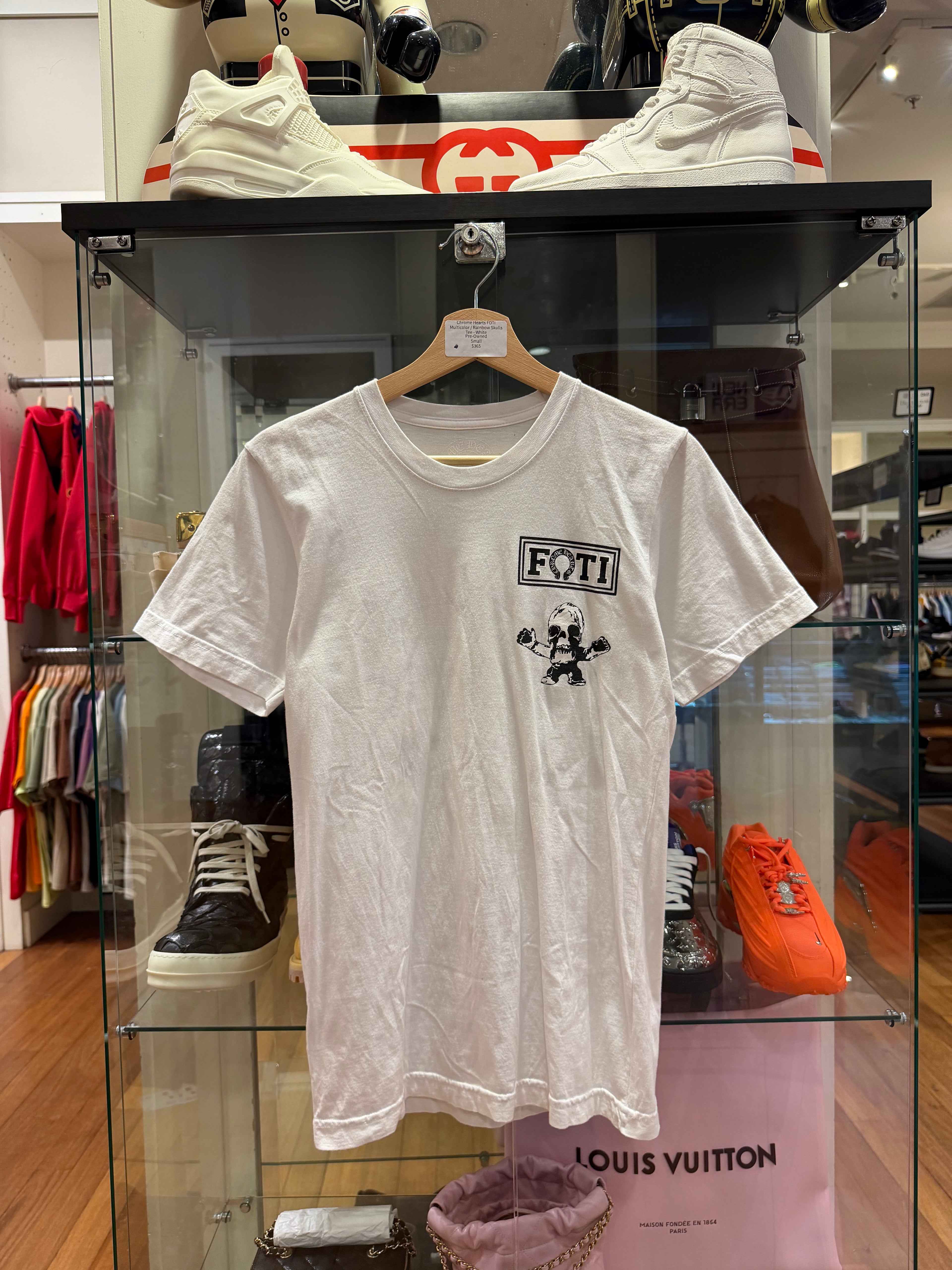Chrome Hearts FOTI Multicolor / Rainbow SkullsTee - White