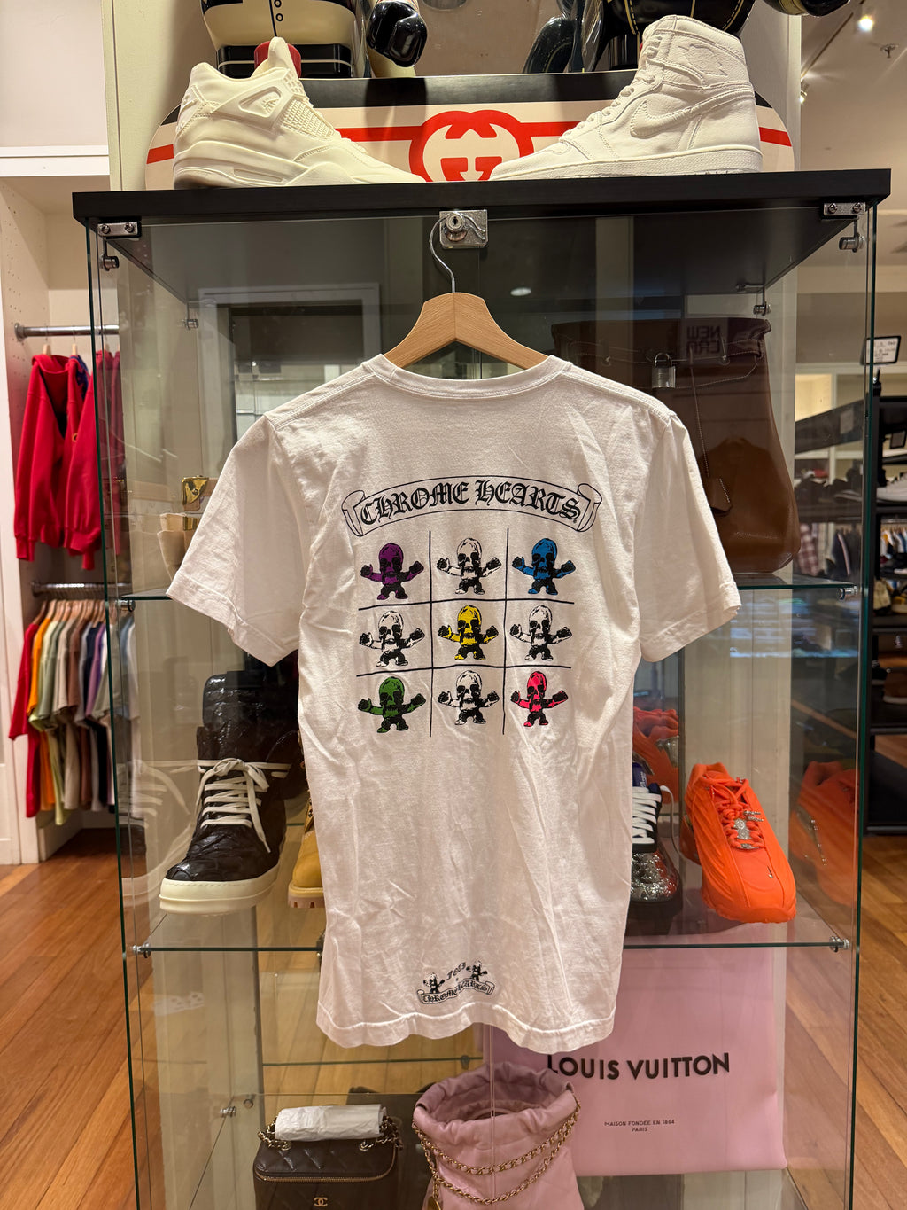 Chrome Hearts FOTI Multicolor / Rainbow SkullsTee - White