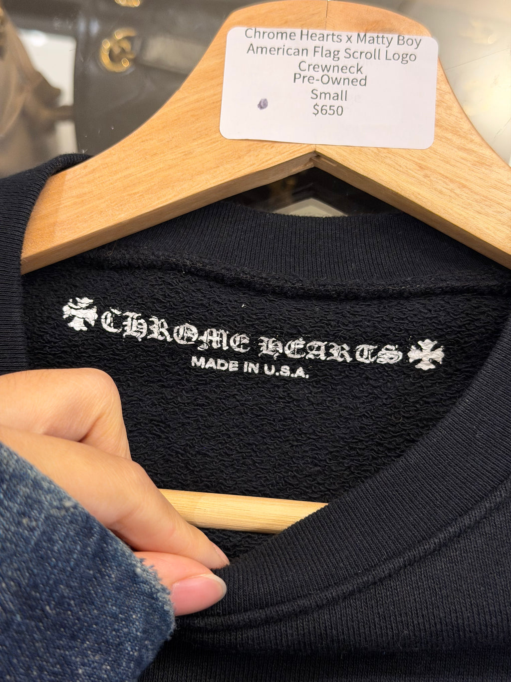 Chrome Hearts x Matty Boy American Flag Scroll Logo