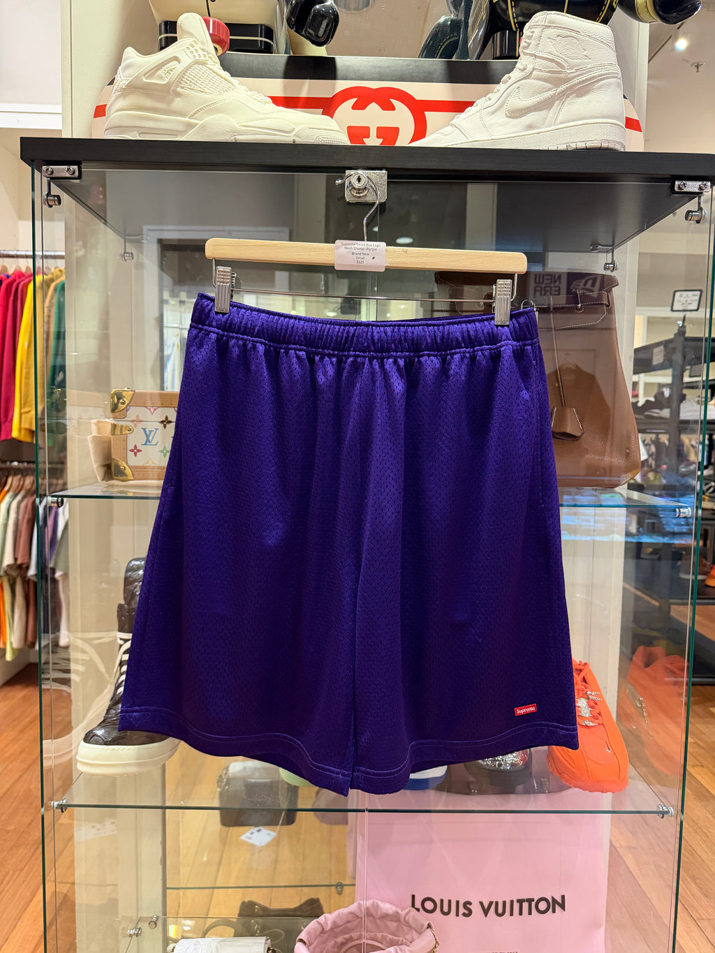 Supreme Small Box Logo Mesh Shorts - Purple