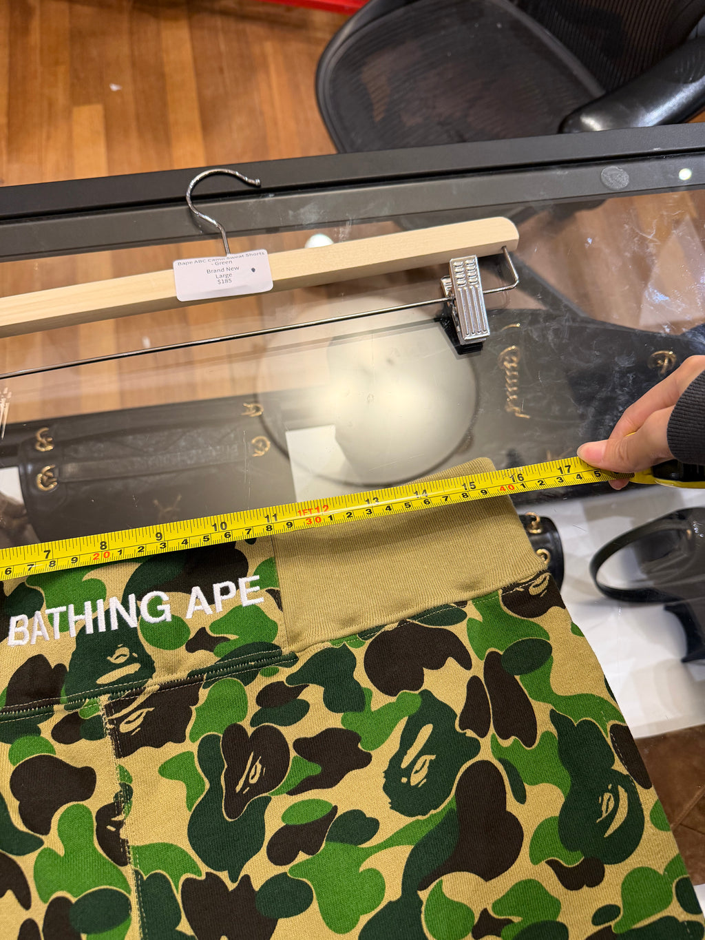 Bape ABC Camo Sweat Shorts- Green