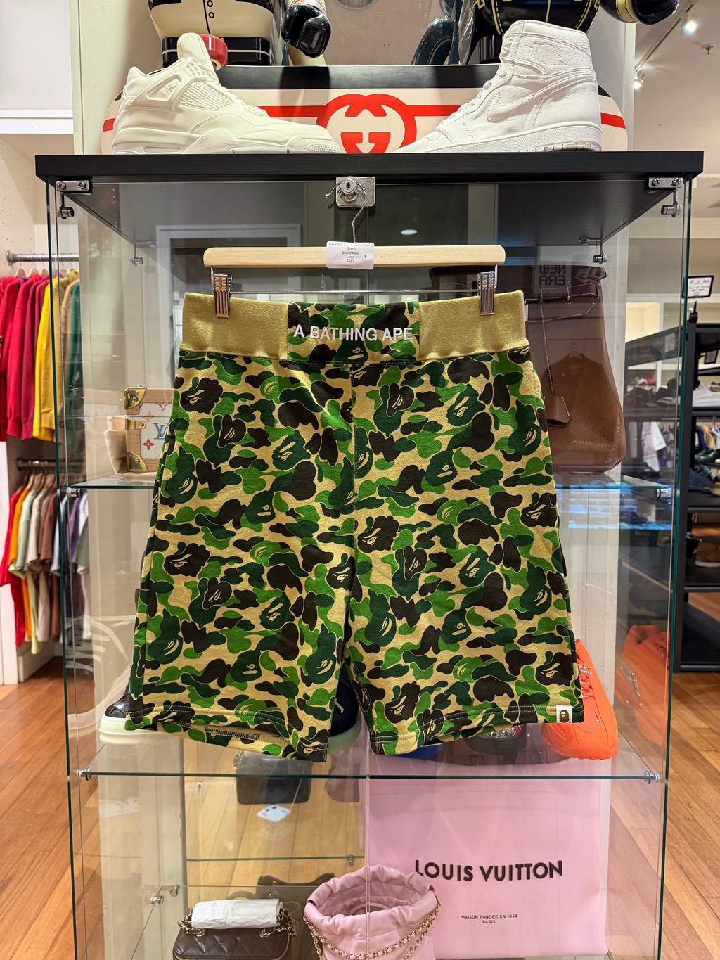 Bape ABC Camo Sweat Shorts- Green