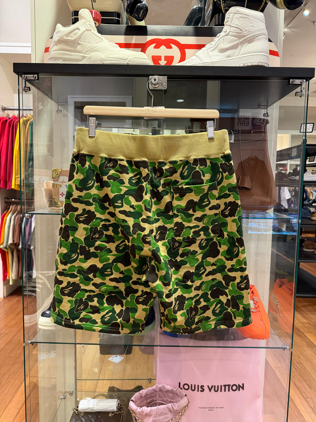 Bape ABC Camo Sweat Shorts- Green
