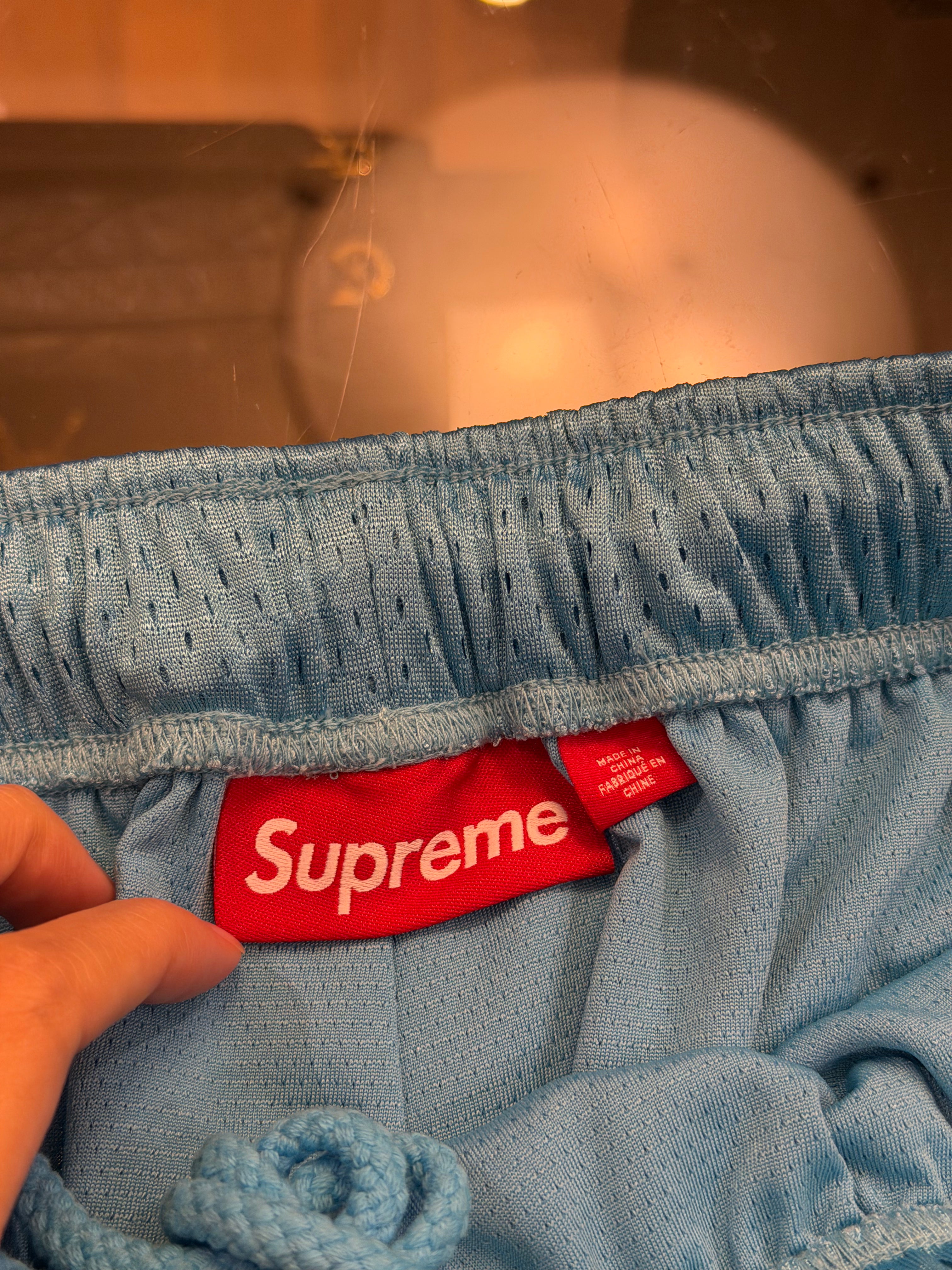 Supreme Small Box Logo Mesh Shorts - Blue