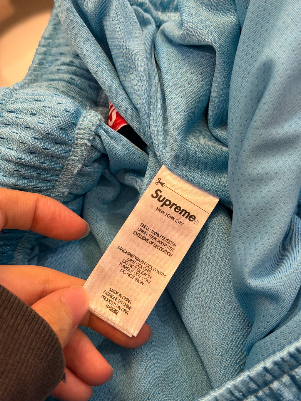 Supreme Small Box Logo Mesh Shorts - Blue