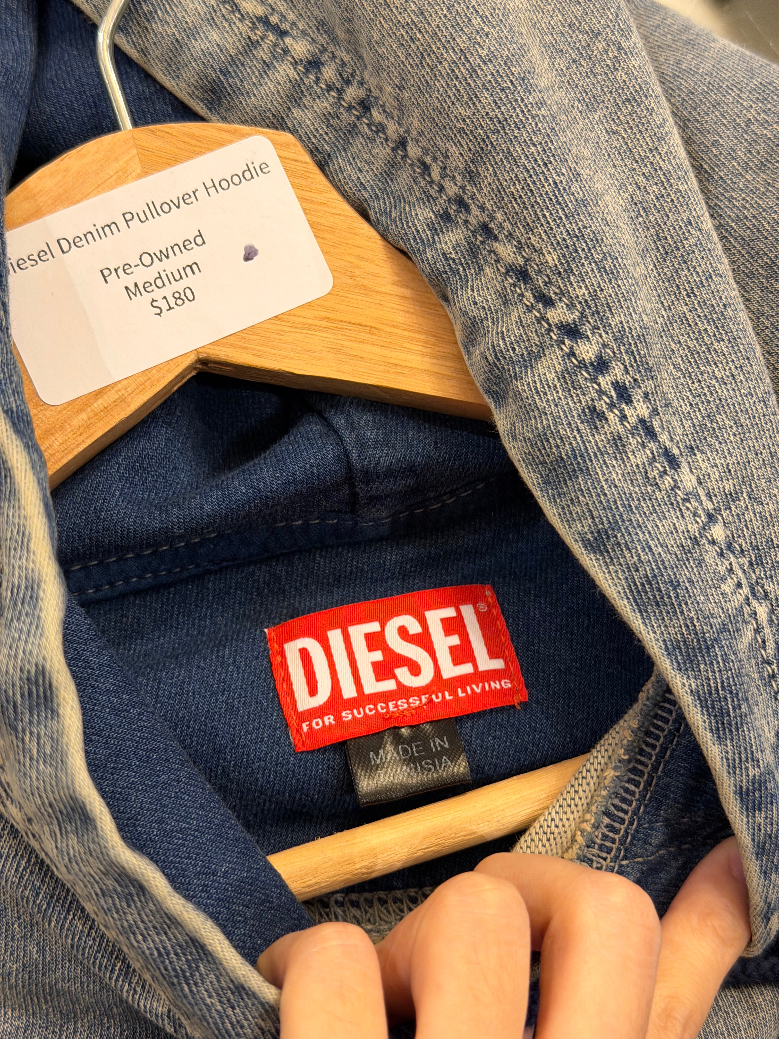 Diesel Denim Pullover Hoodie