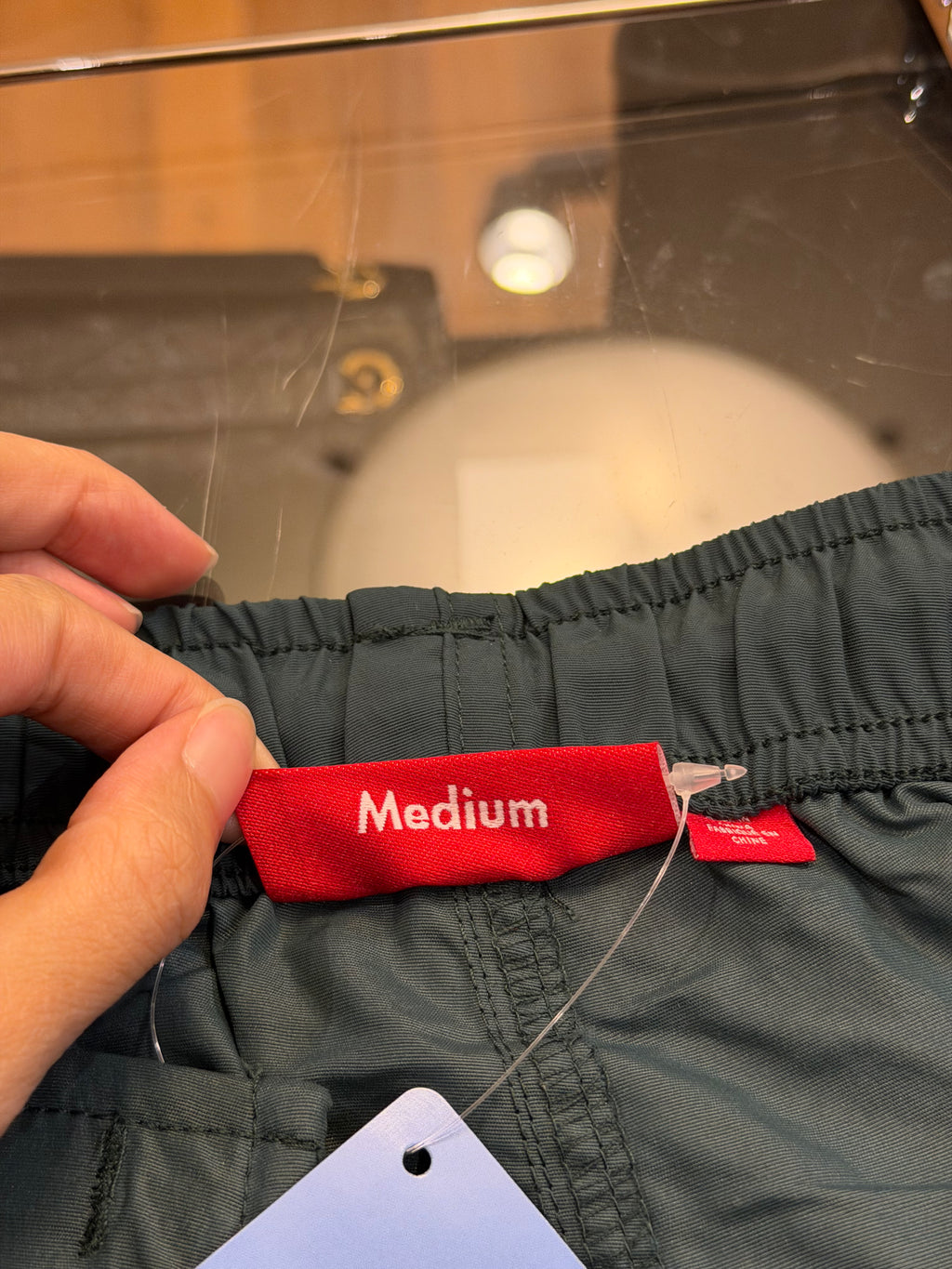 Supreme Big Logo Nylon Shorts - Dark Green