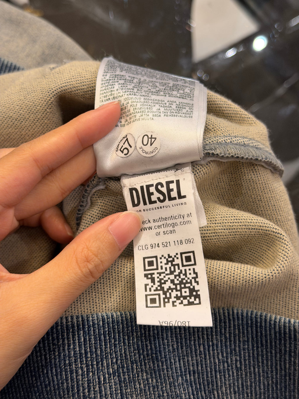 Diesel Denim Pullover Hoodie