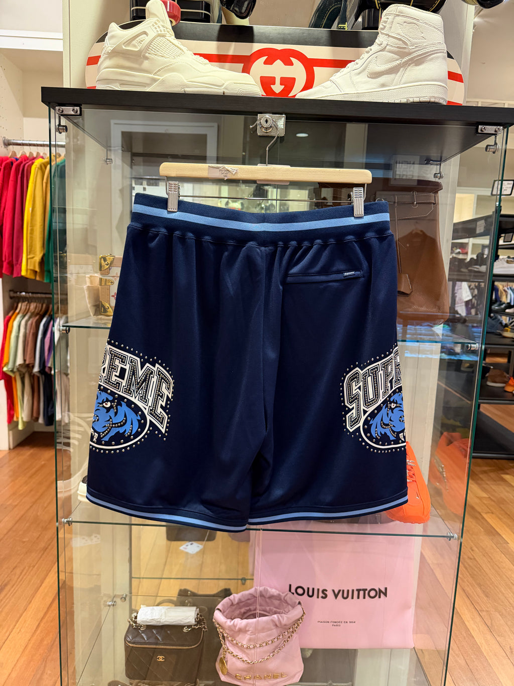 Supreme Studded Basketball Shorts - Navy