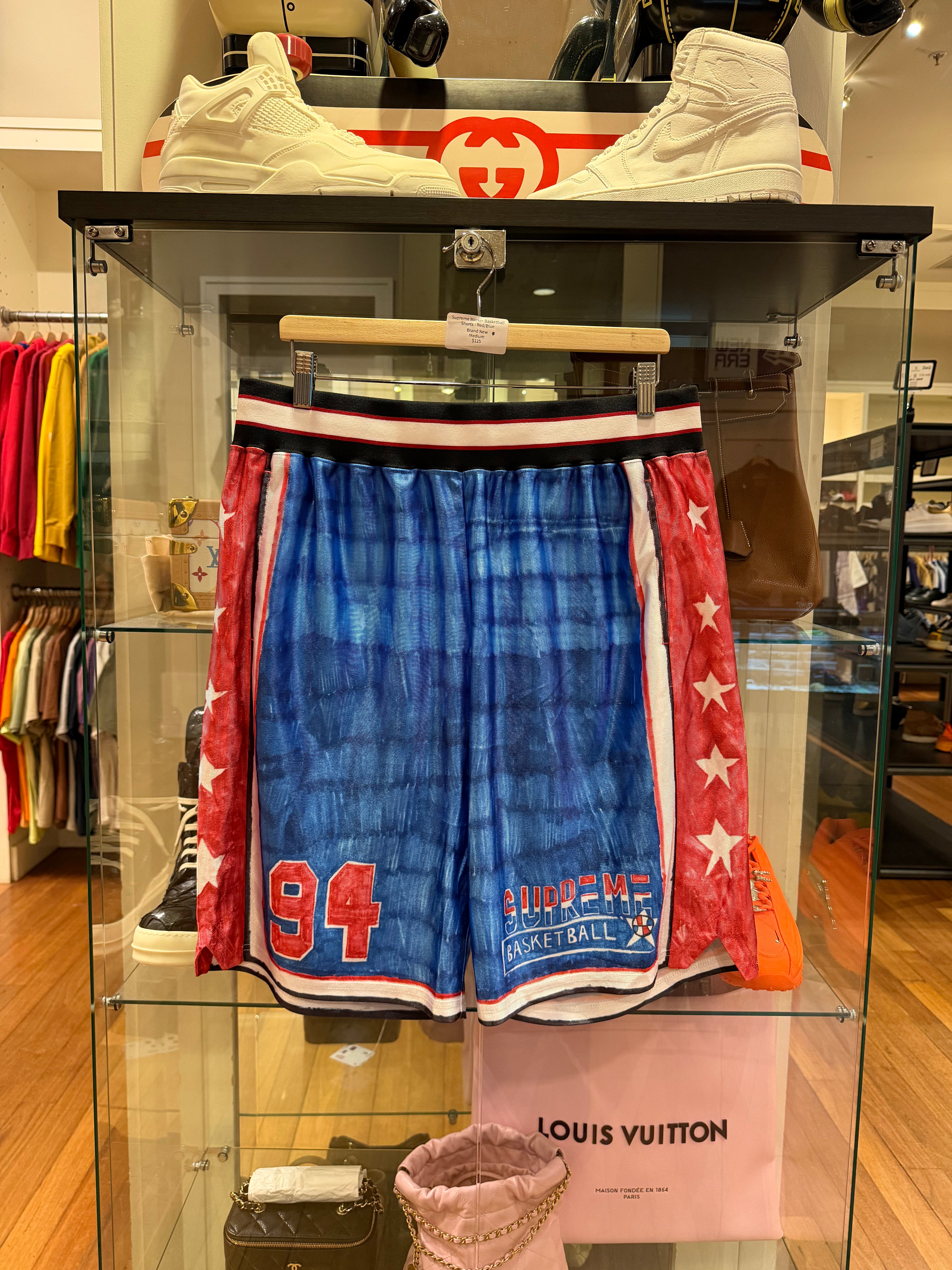 Supreme Marker Basketball Shorts - Red/Blue