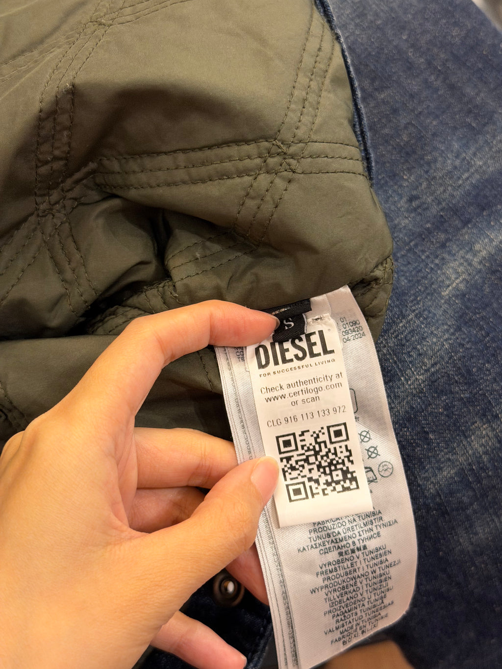 Diesel D-Stack Faded Denim Trucker Jacket