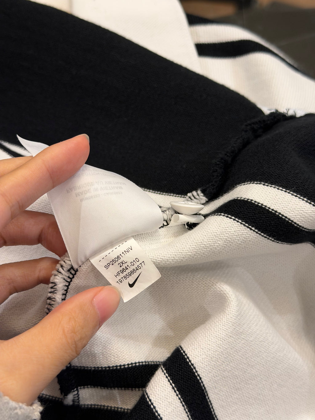 Supreme x Nike Striped Rugby LS - Black/White