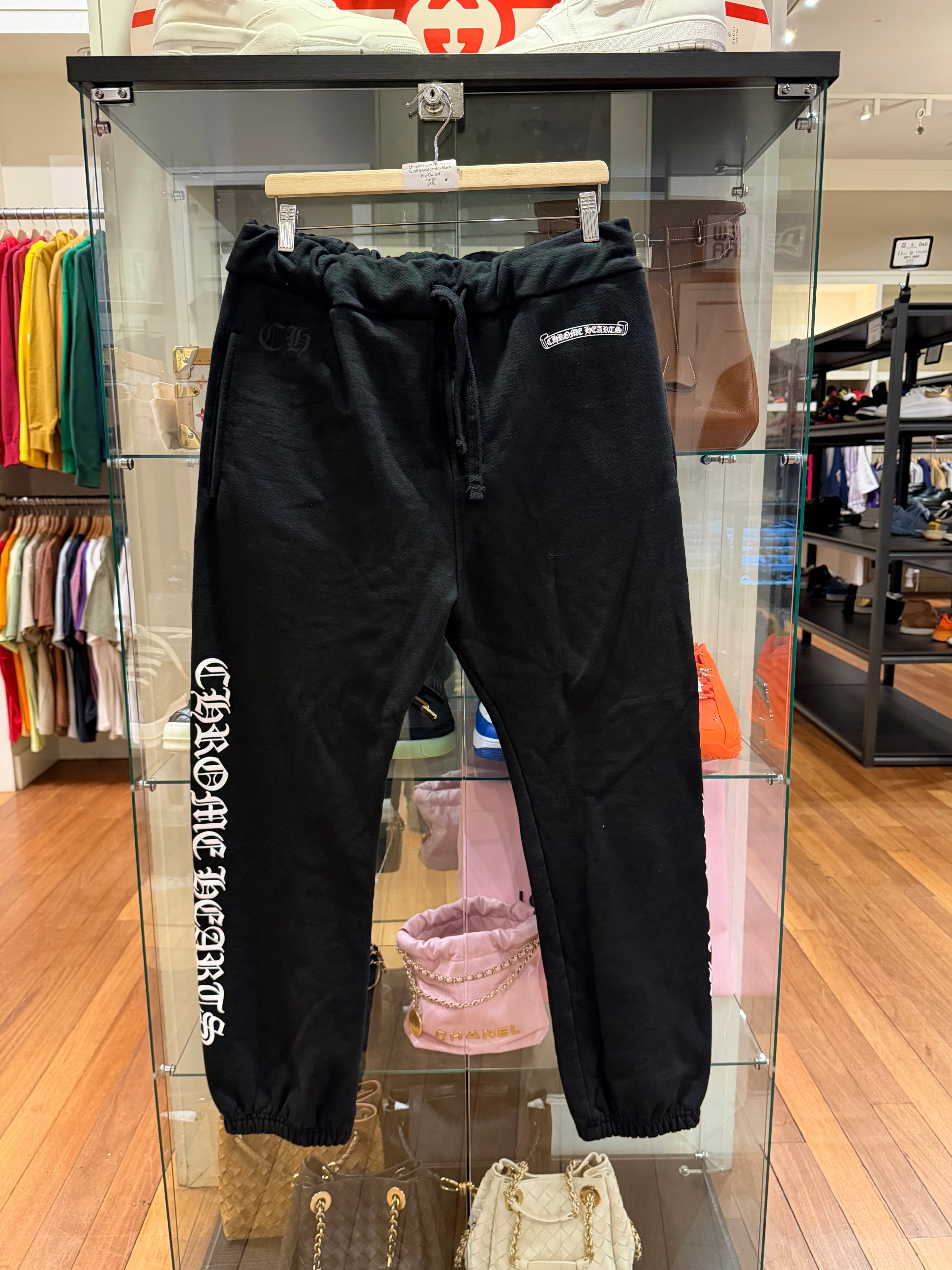 Chrome Hearts Fuck You Scroll Sweatpants - Black