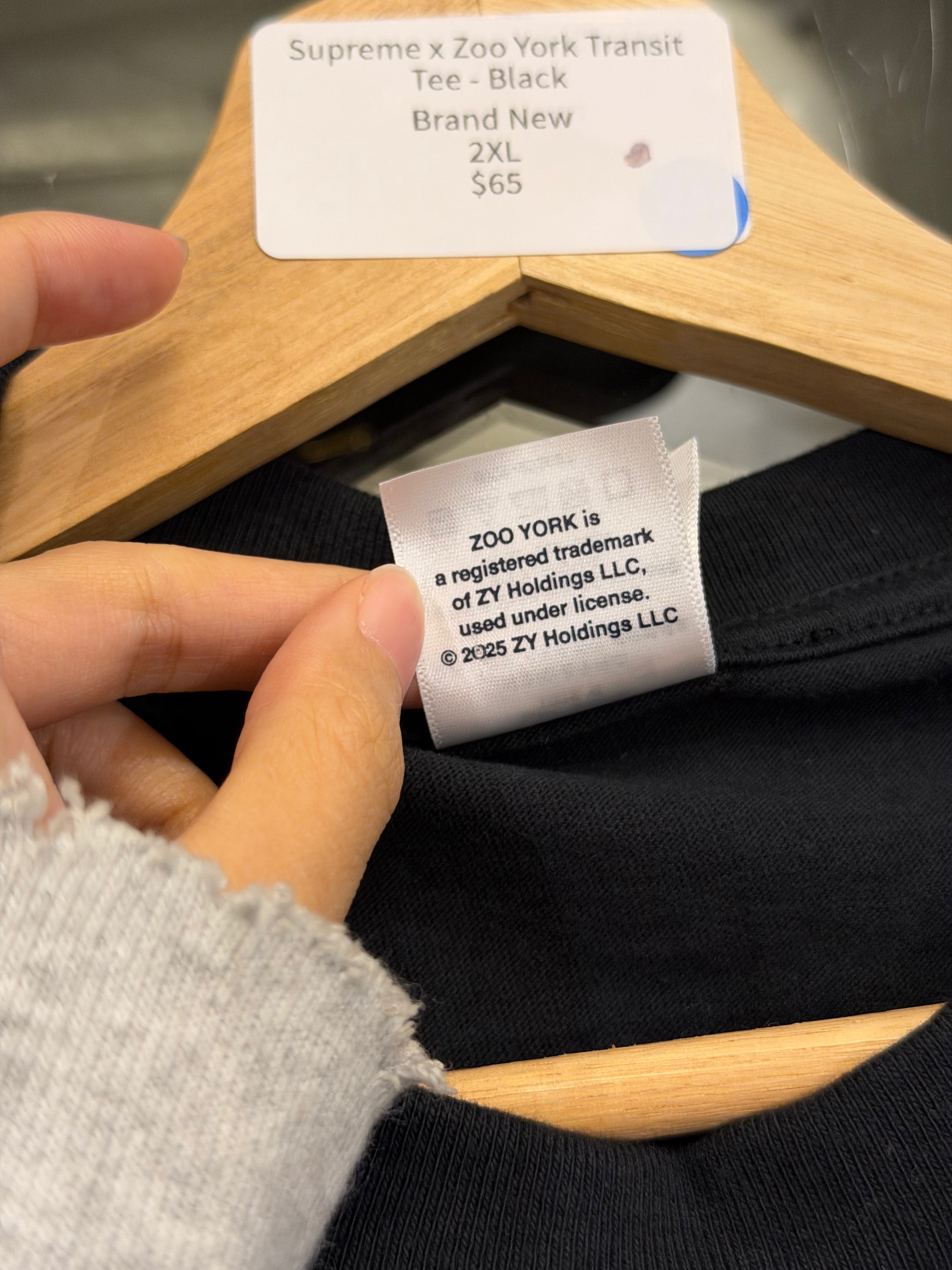 Supreme x Zoo York Transit Tee - Black