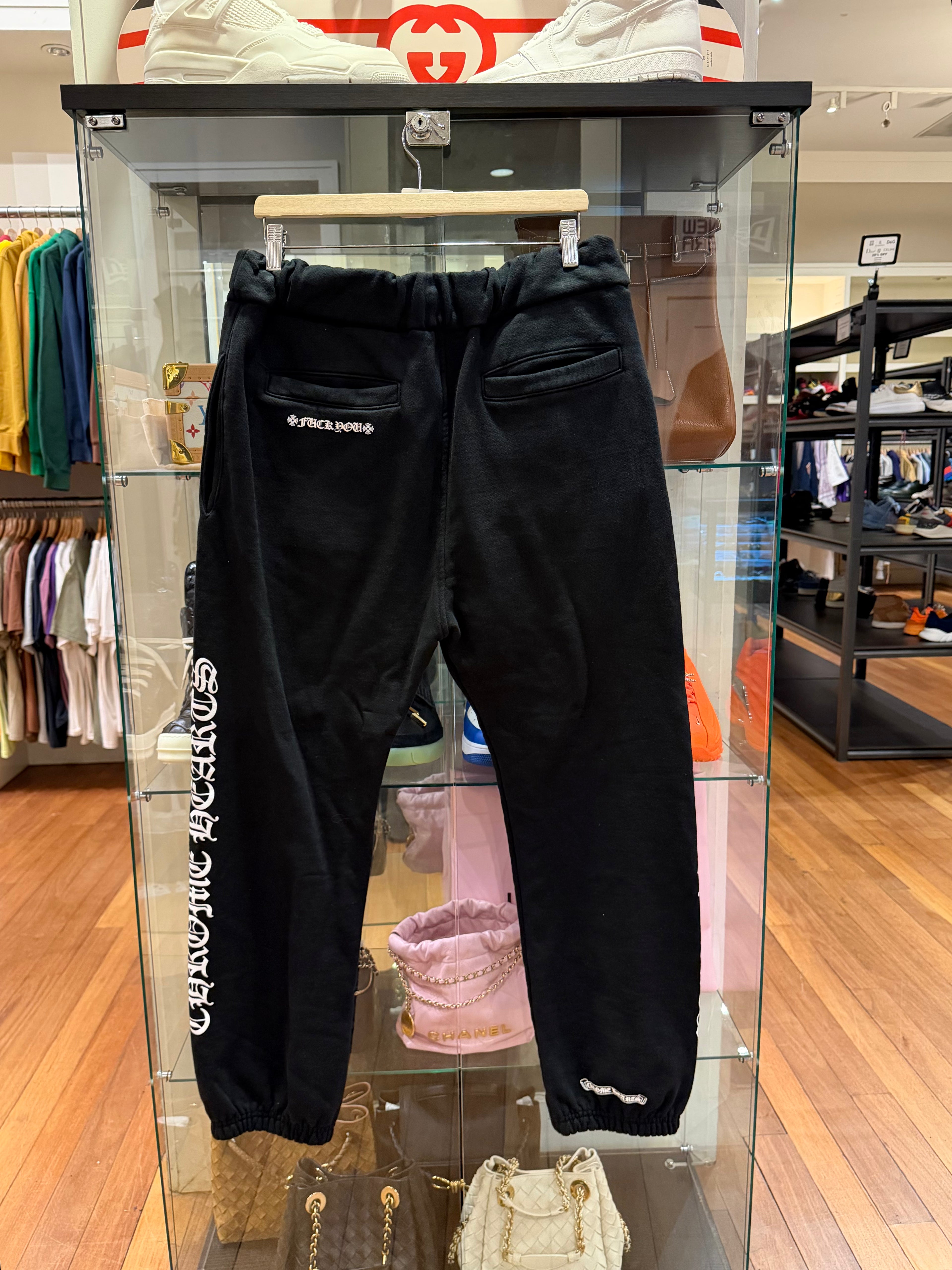 Chrome Hearts Fuck You Scroll Sweatpants - Black