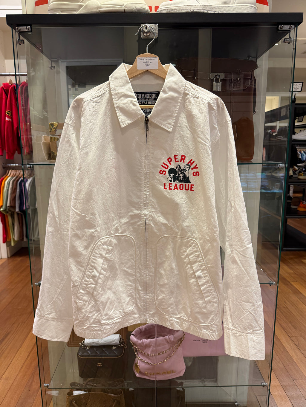 Hysteric Glamour Super HYS League Zip Up Blouson - White