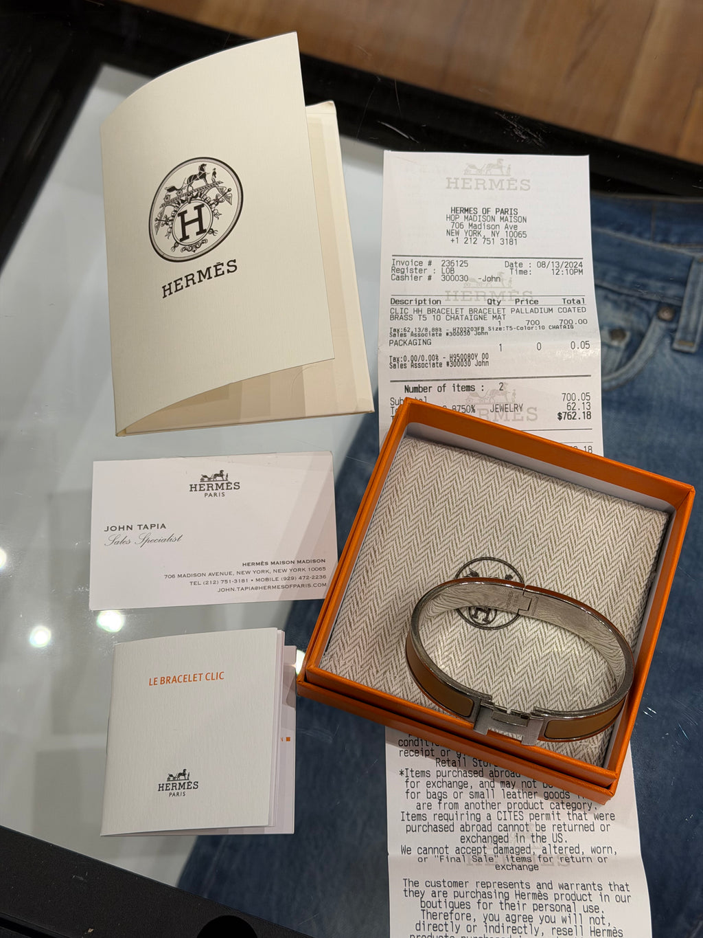 Hermes Clic H Bracelet - Palladium Coated Brass T5