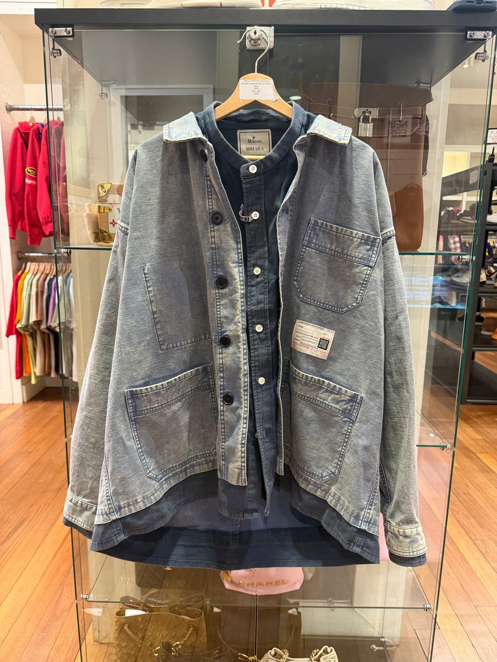 Maison Mihara Yasuhiro Double Layered Denim Shirt - Blue