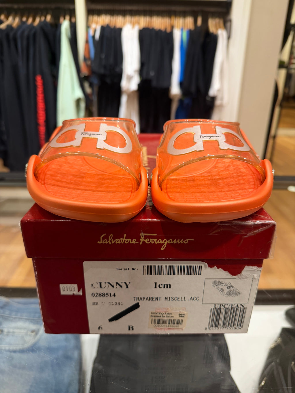 Salvatore Ferragamo Pool Slides Orange