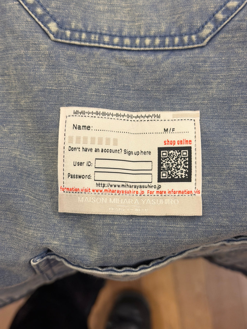 Maison Mihara Yasuhiro Double Layered Denim Shirt - Blue