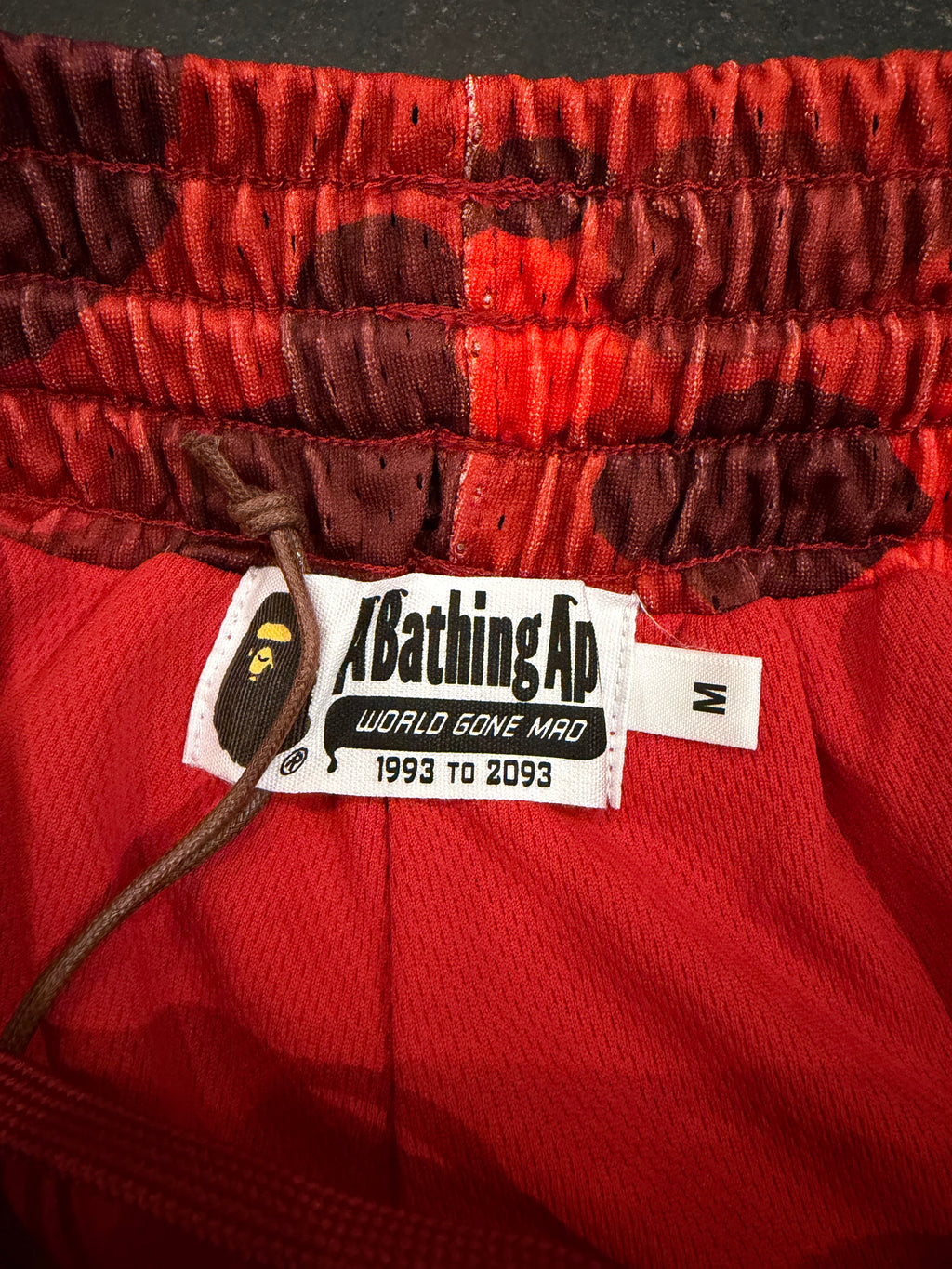 Bape Color Camo Wide Fit Basketball Shorts - Red
