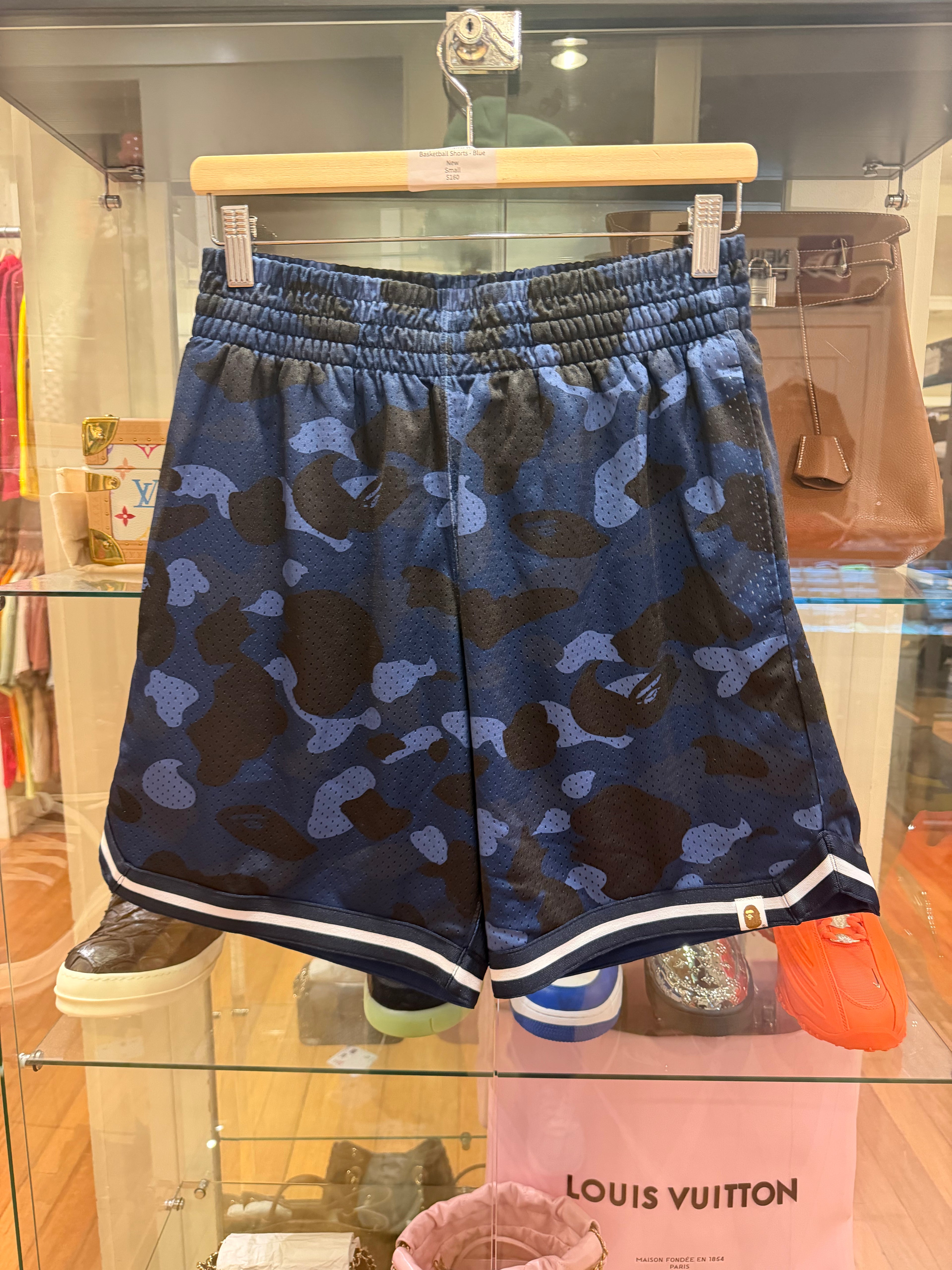 Bape Color Camo Wide Fit Basketball Shorts - Blue