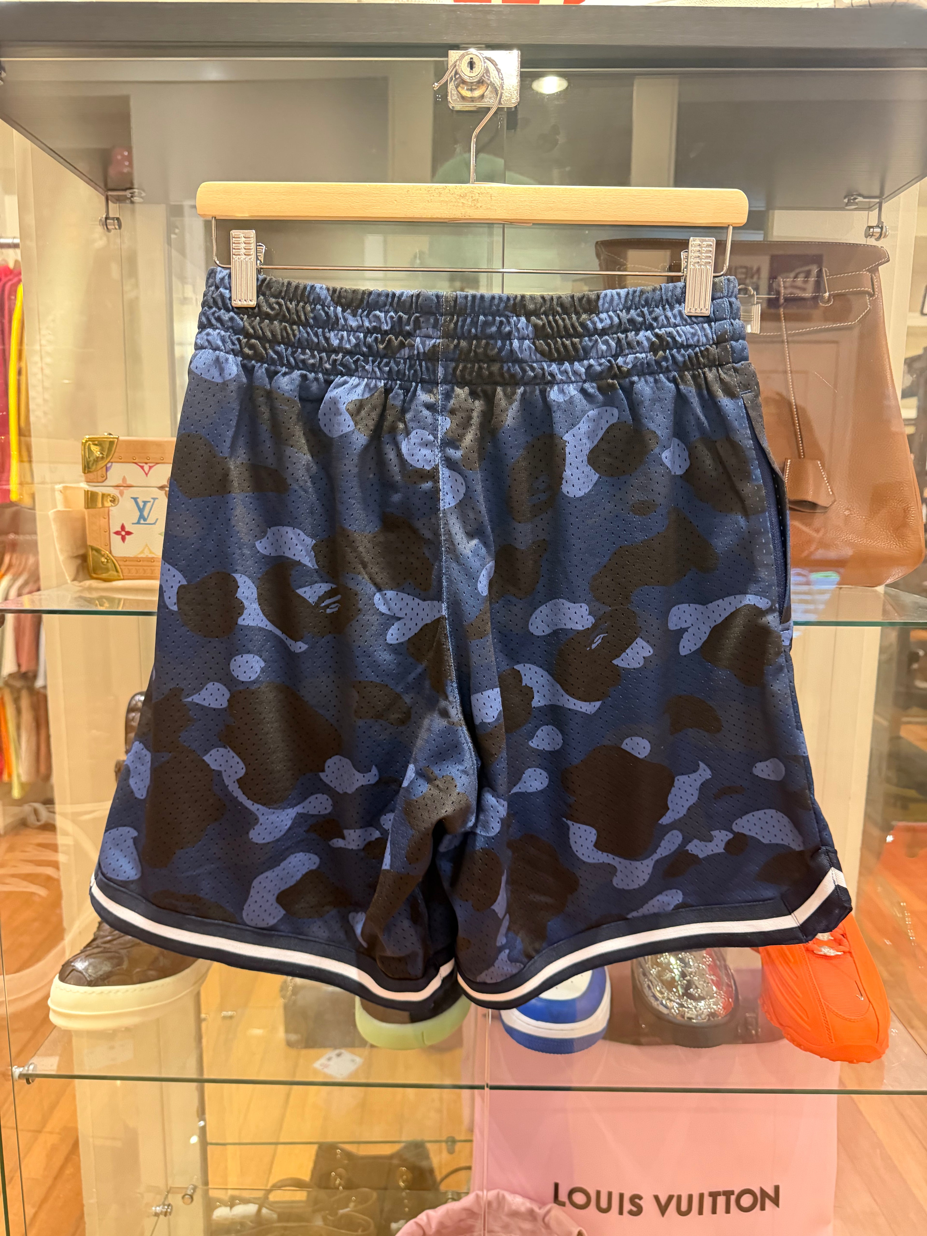 Bape Color Camo Wide Fit Basketball Shorts - Blue