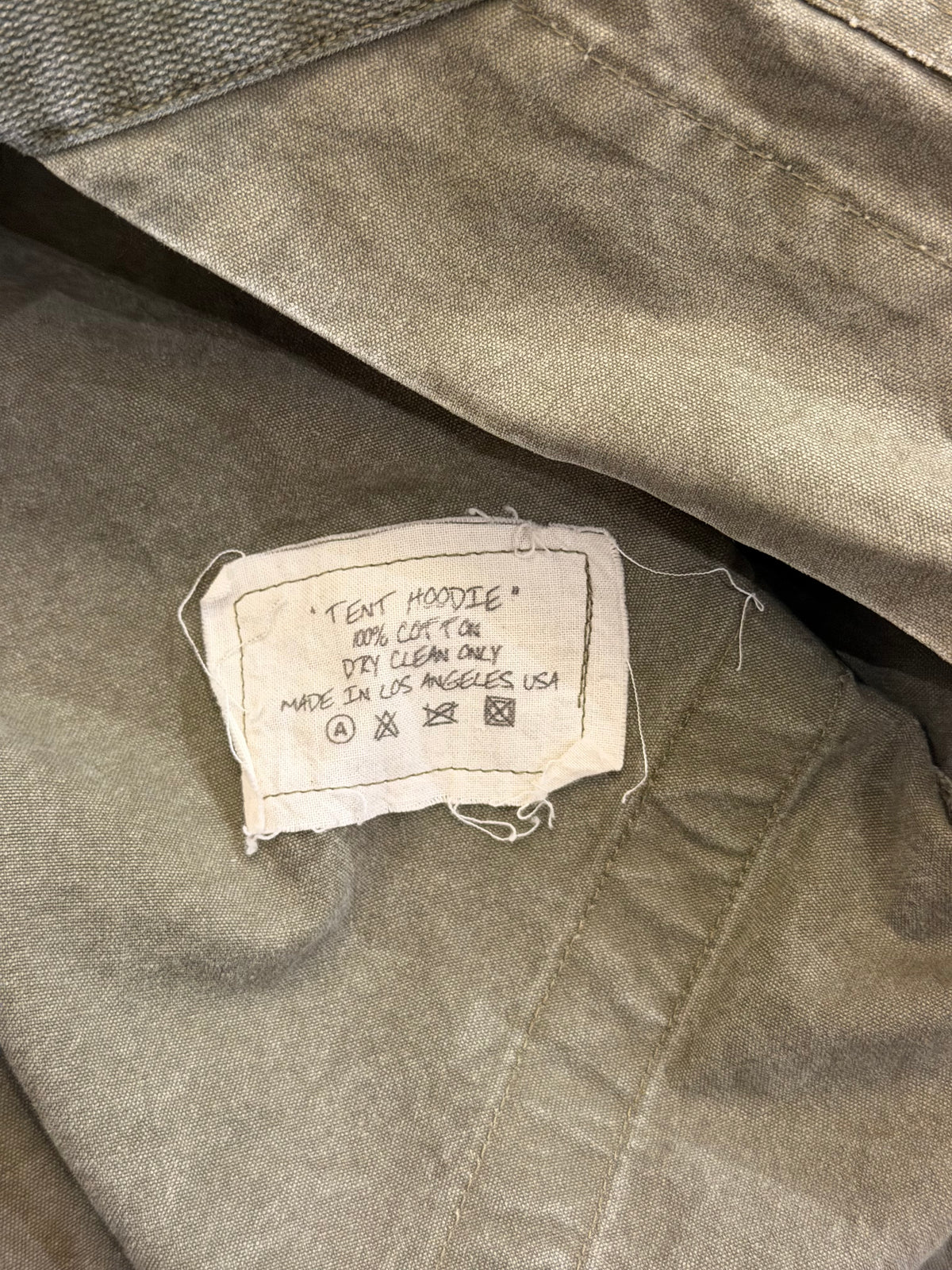 Greg Lauren “Tent Hoodie” - Olive