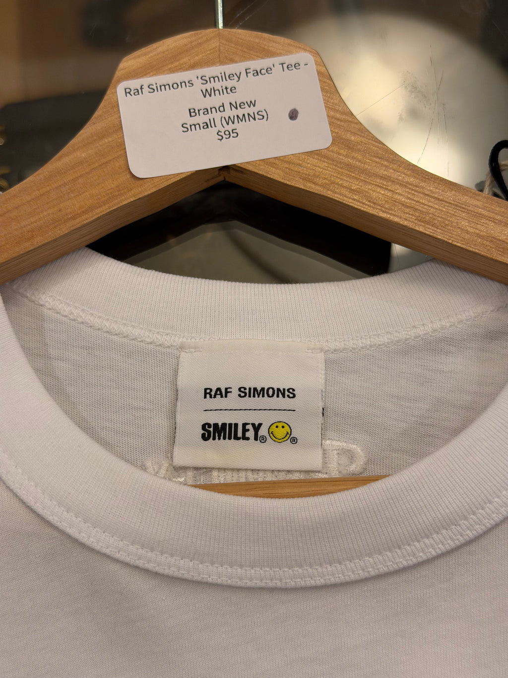 Raf Simons 'Smiley Face' Tee -White (WMNS)