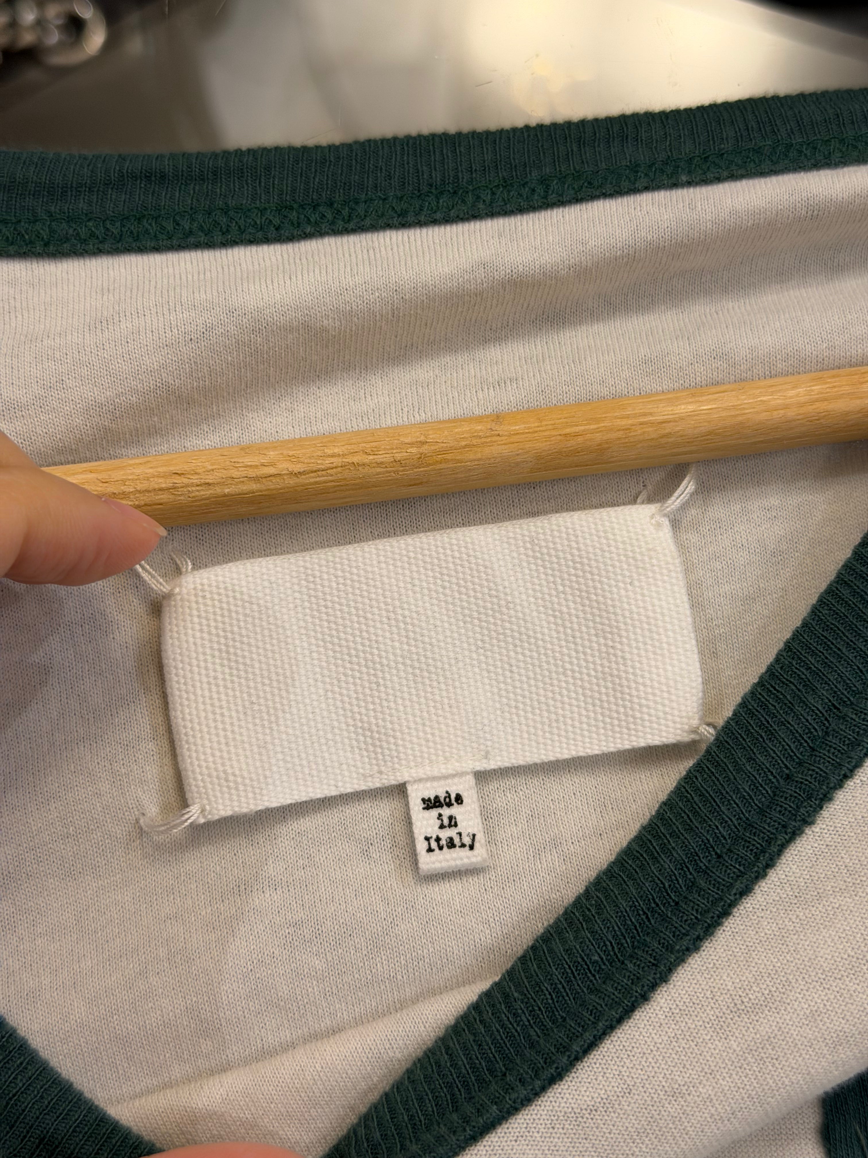Maison Margiela Decortique Logo Print Tee - Green/White