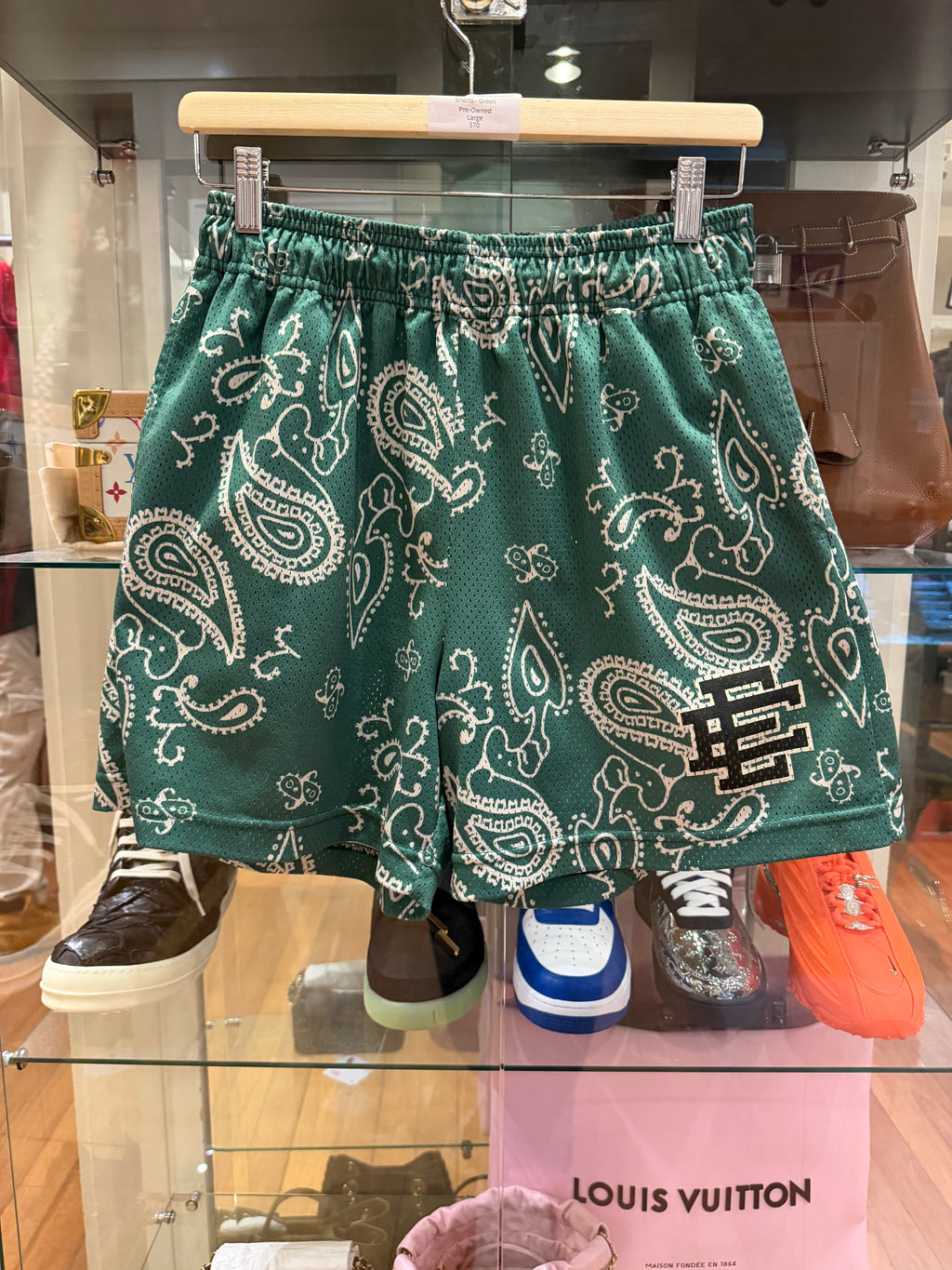 Eric Emanuel Paisley Mesh Shorts - Green