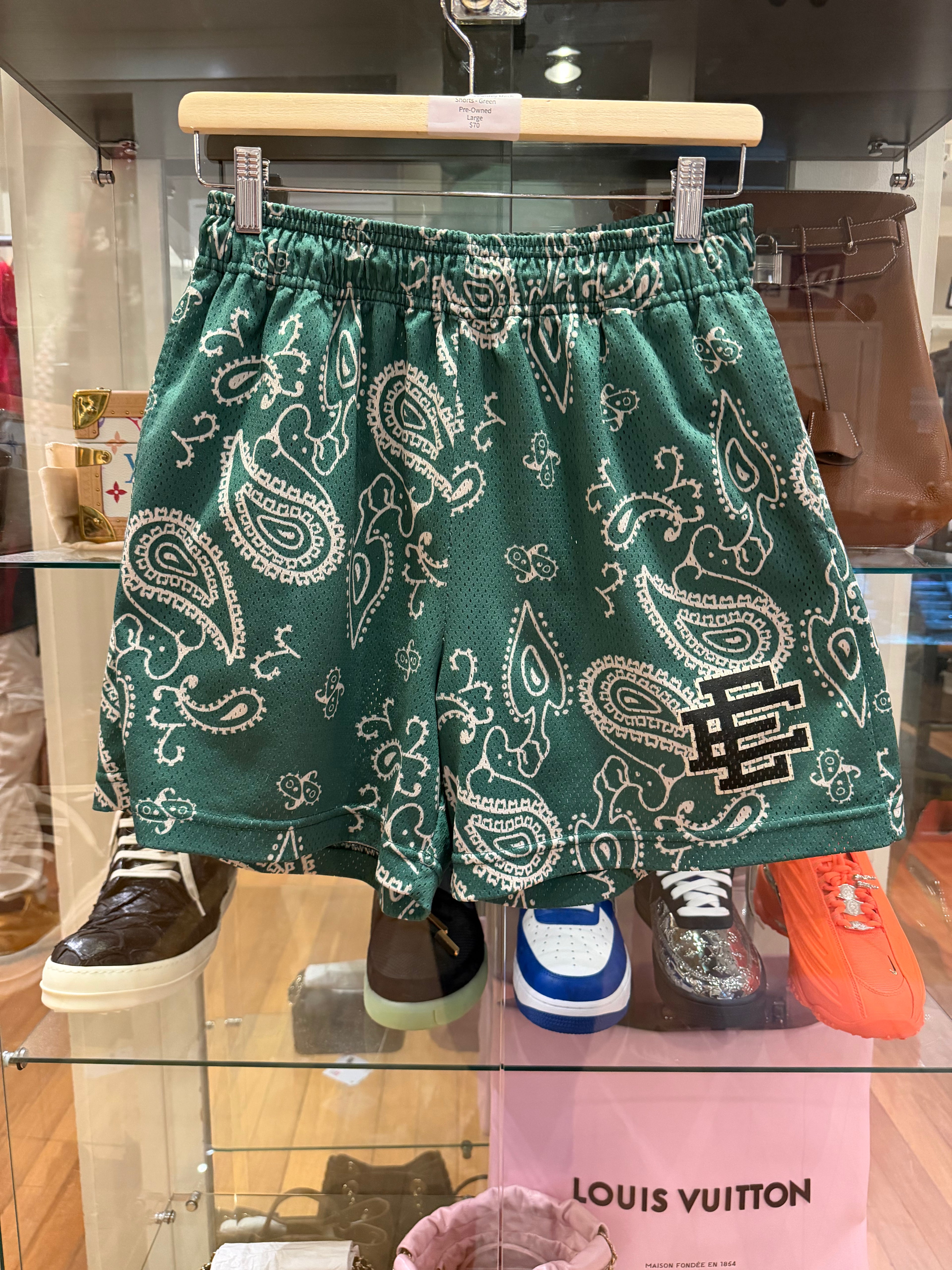 Eric Emanuel Paisley Mesh Shorts - Green